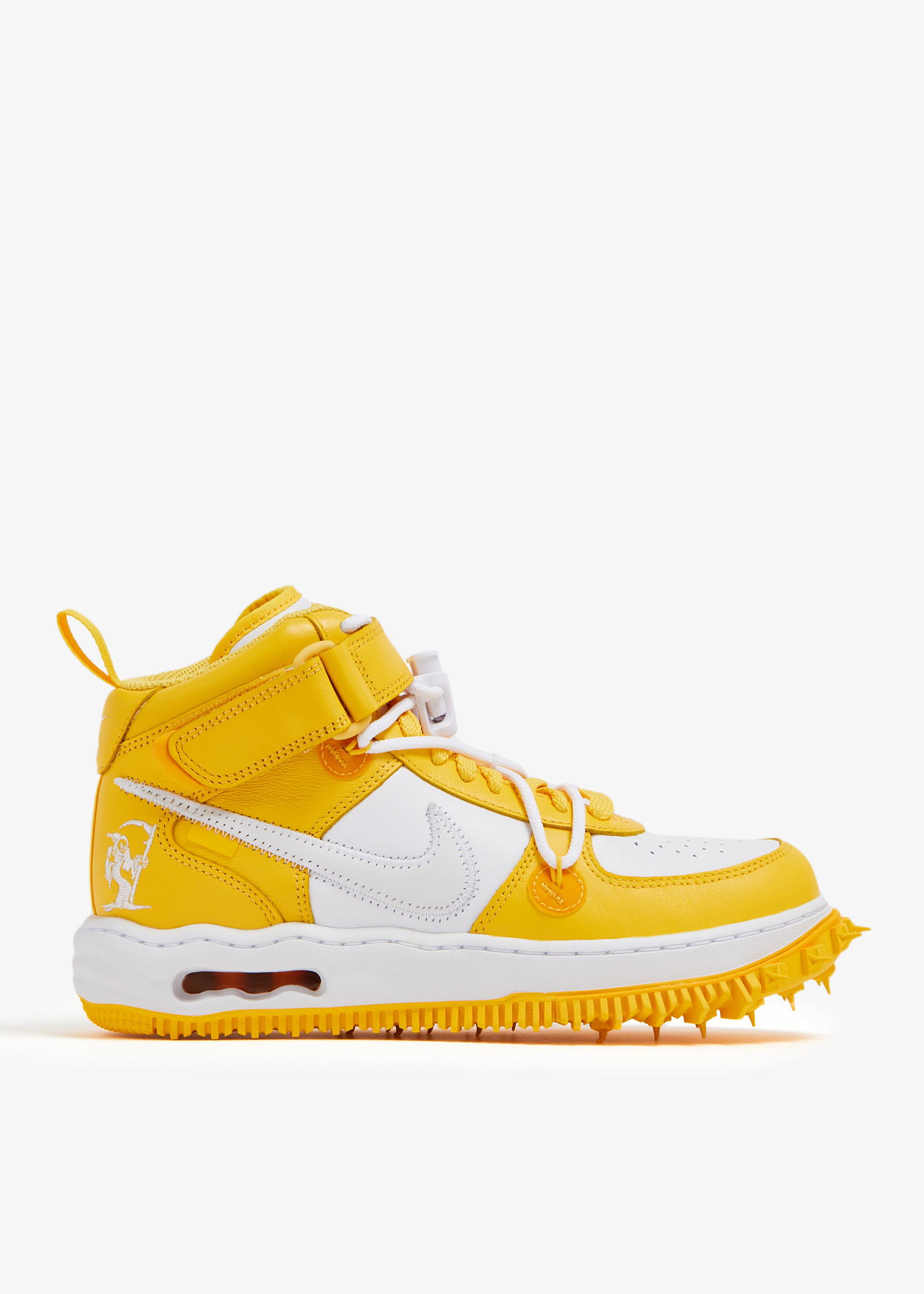 超格安一点 1 Force Air Off-White x Nike Mid Yellow - Women for sneakers 靴