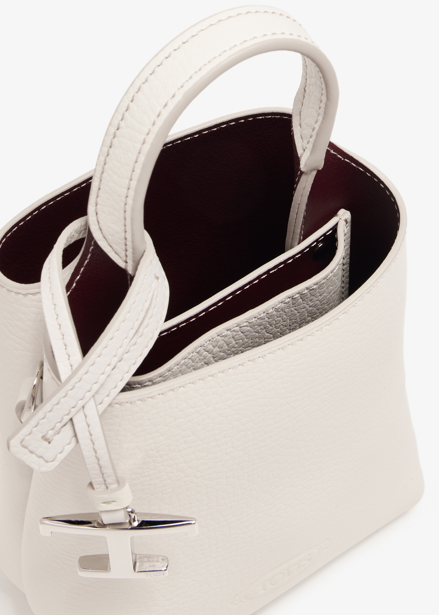 ★TOD'S★Leather Micro Bag (小型 軽量 上品)★White Woman MULTICOLOUR Bag in Leather Micro XBWAPAFL000QRIPZ2L65
