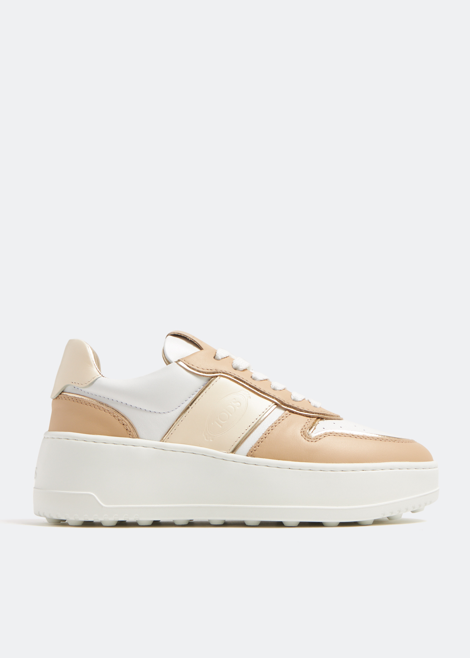 Tod's Leather platform sneakers for Women - Beige in UAE
