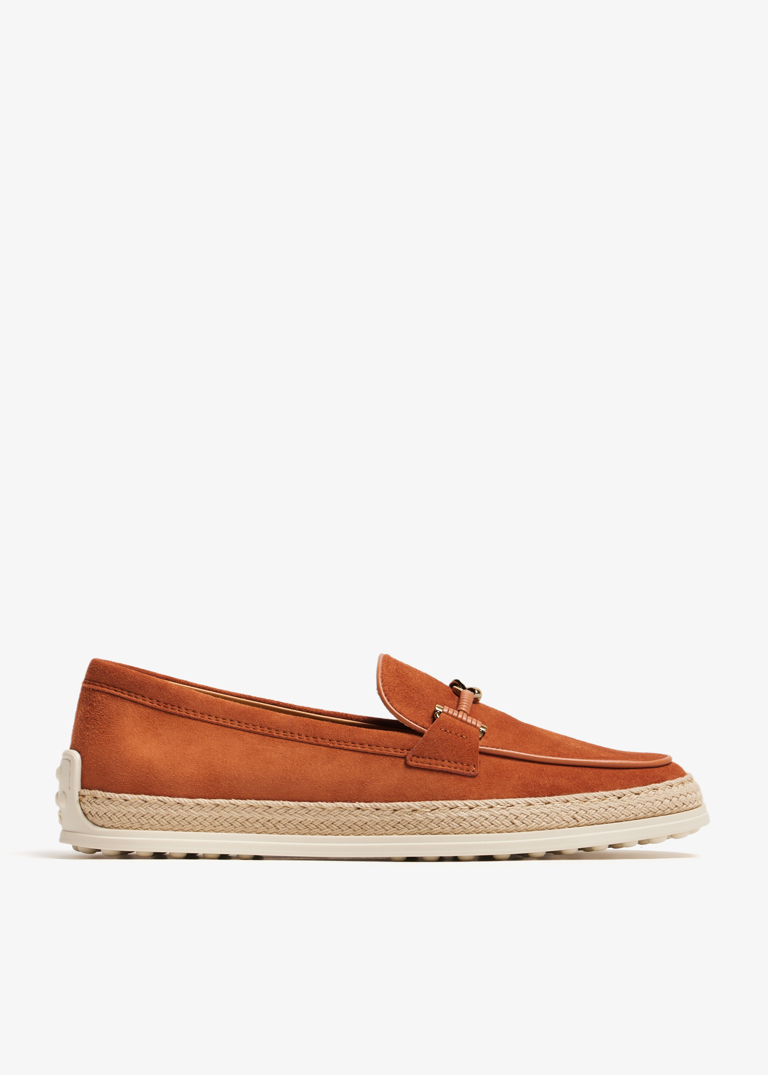 Tod's Suede loafers for Women - Orange in Qatar | Level Shoes