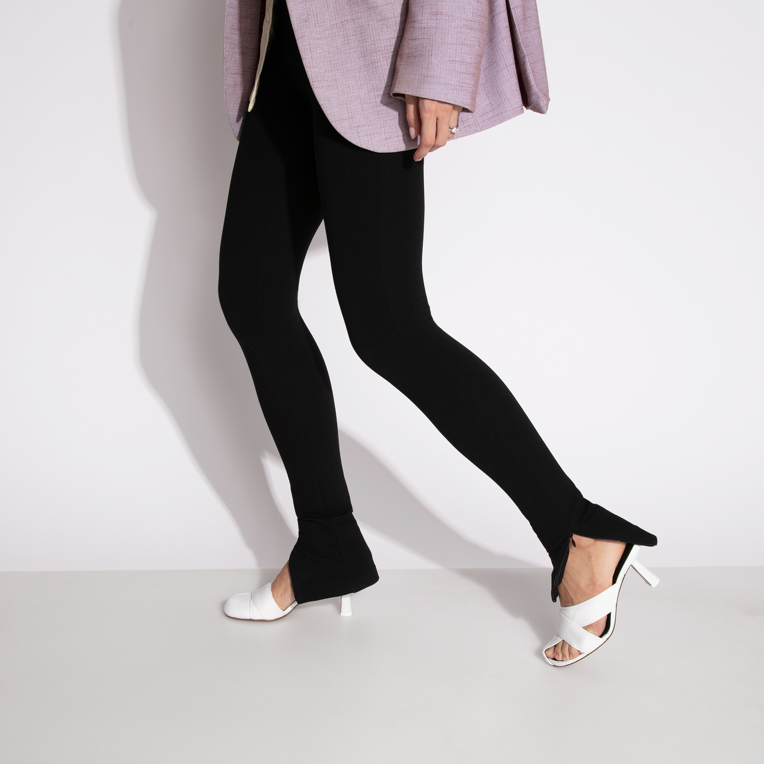 サンダル・ミュール NEOUS SS22 White fabric mules (00267K02 WHITE) Neous Slides Size 37. 5 EU