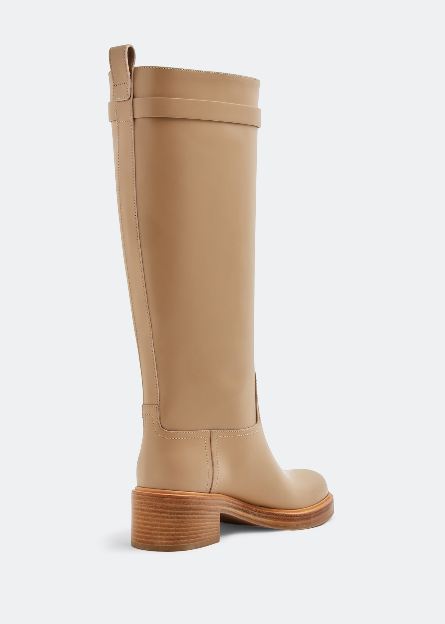 値下げ　超美品[8/24までの出品]　Ferragamo Nepal 85 Ferragamo Vara chain knee-high boots for Women - Beige in UAE