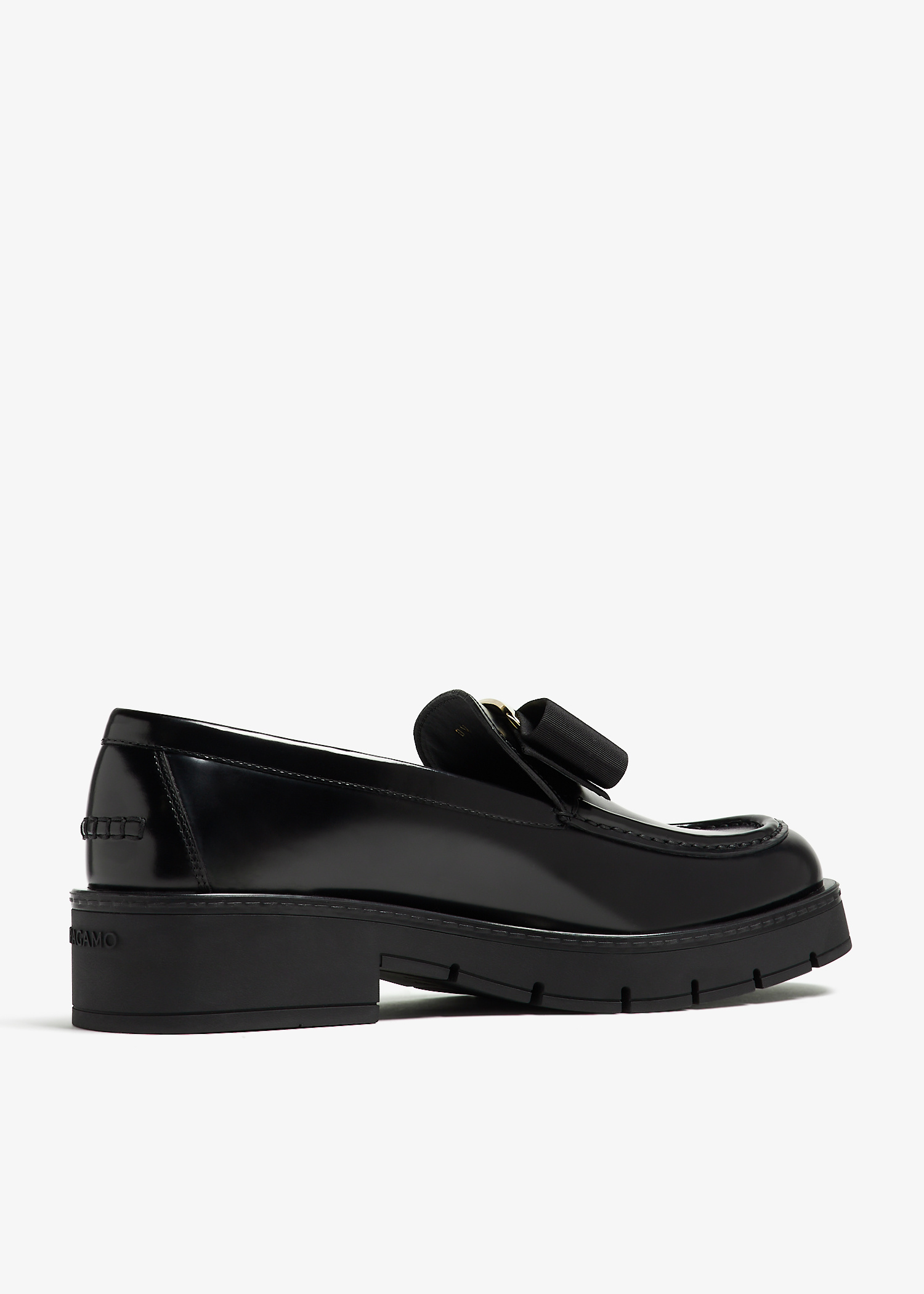 Ferragamo Chunky Vara bow loafers for Women - Black in UAE