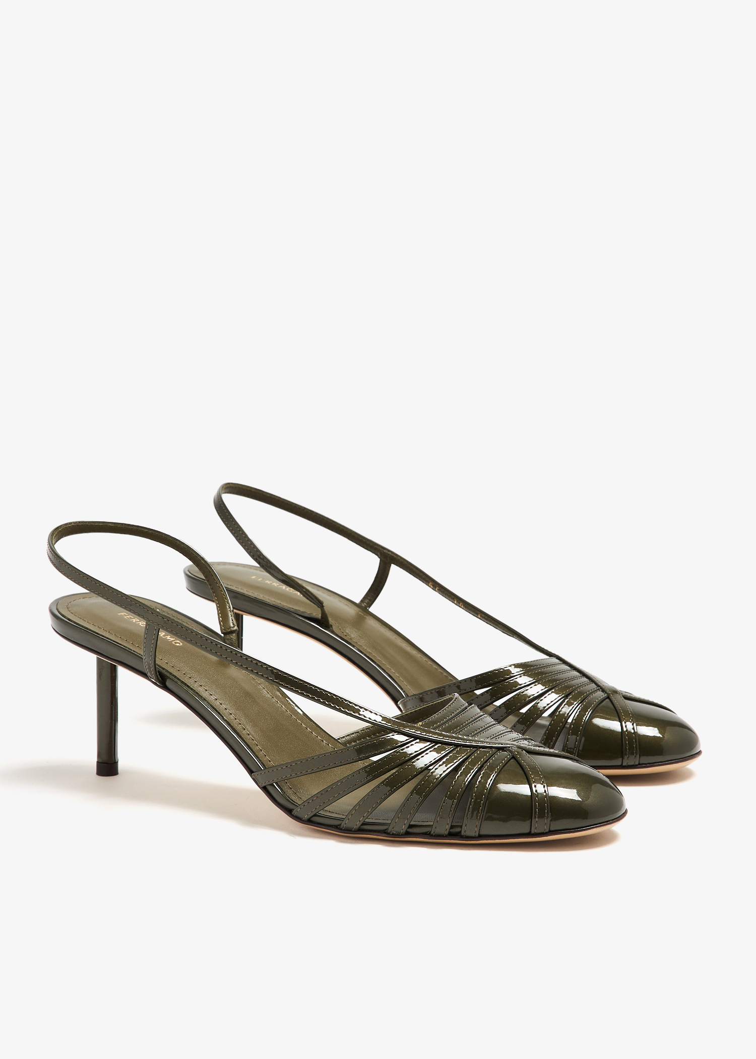 Ferragamo Edyna 55 pumps for Women - Khaki in UAE | Level Shoes