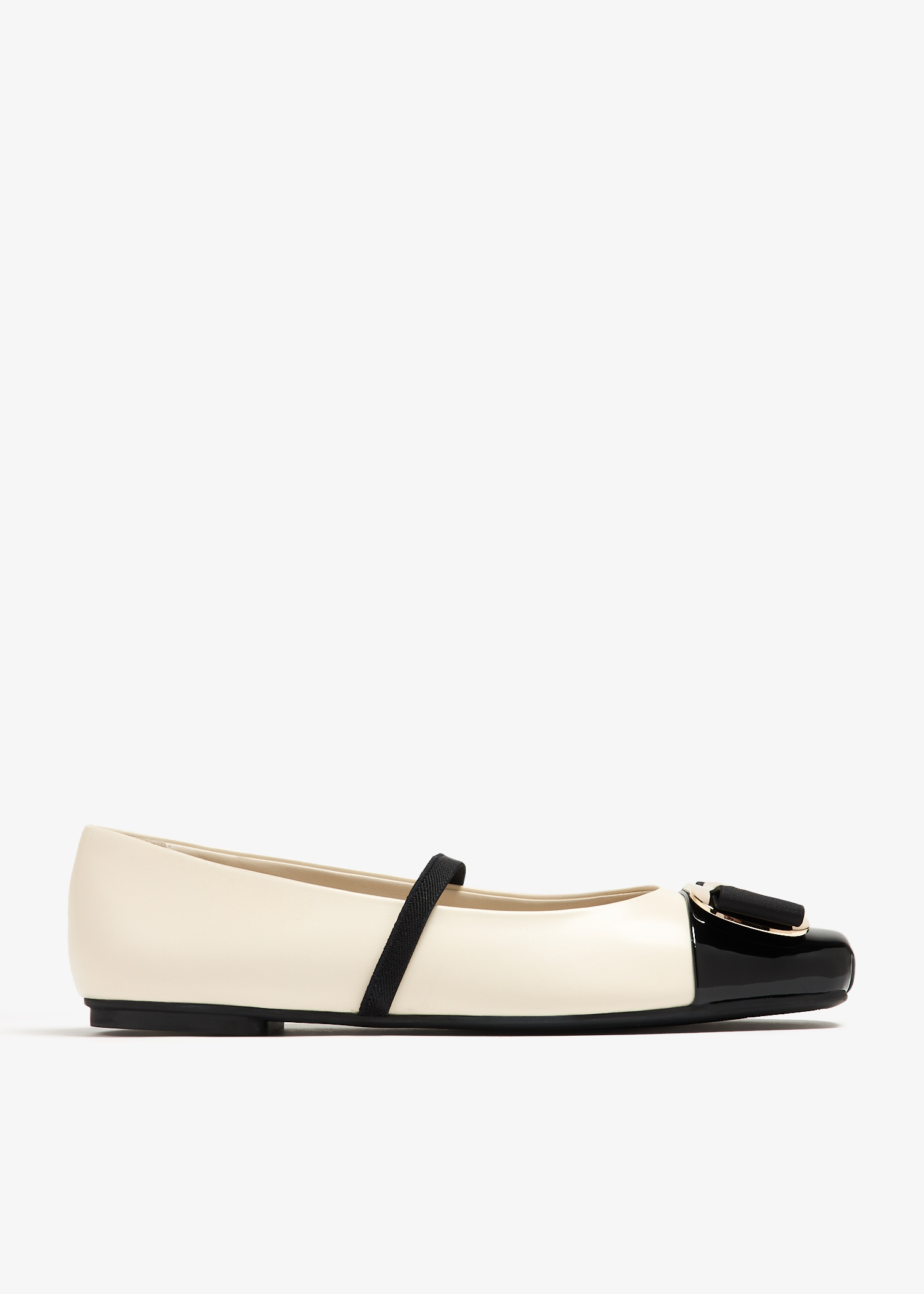Ferragamo New Vara plate ballerinas for Women - White in UAE