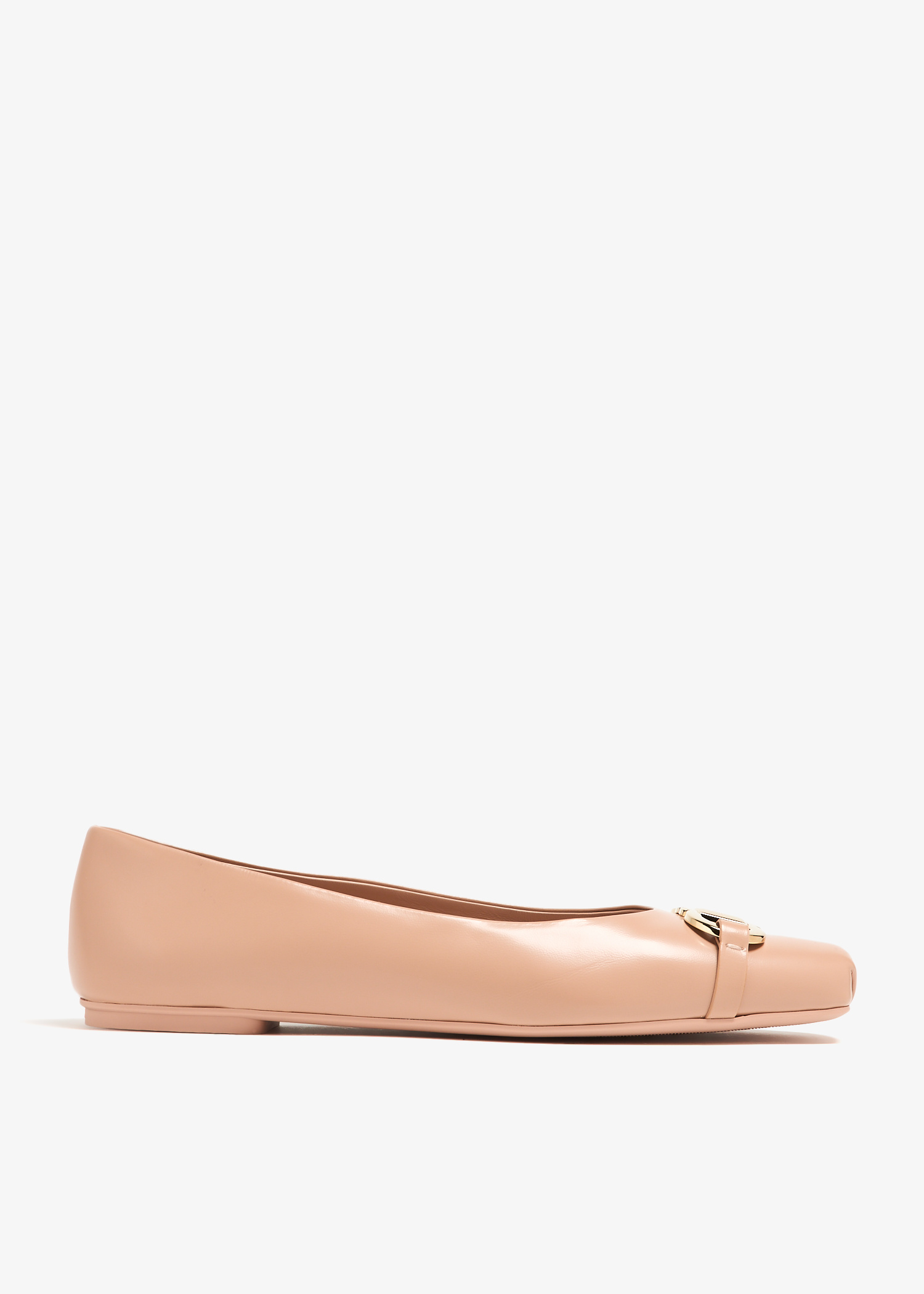 サンダル・ミュール Ferragamo Ballet Flats Ornament Ferragamo Gancini ornament ballerinas for Women - Beige in