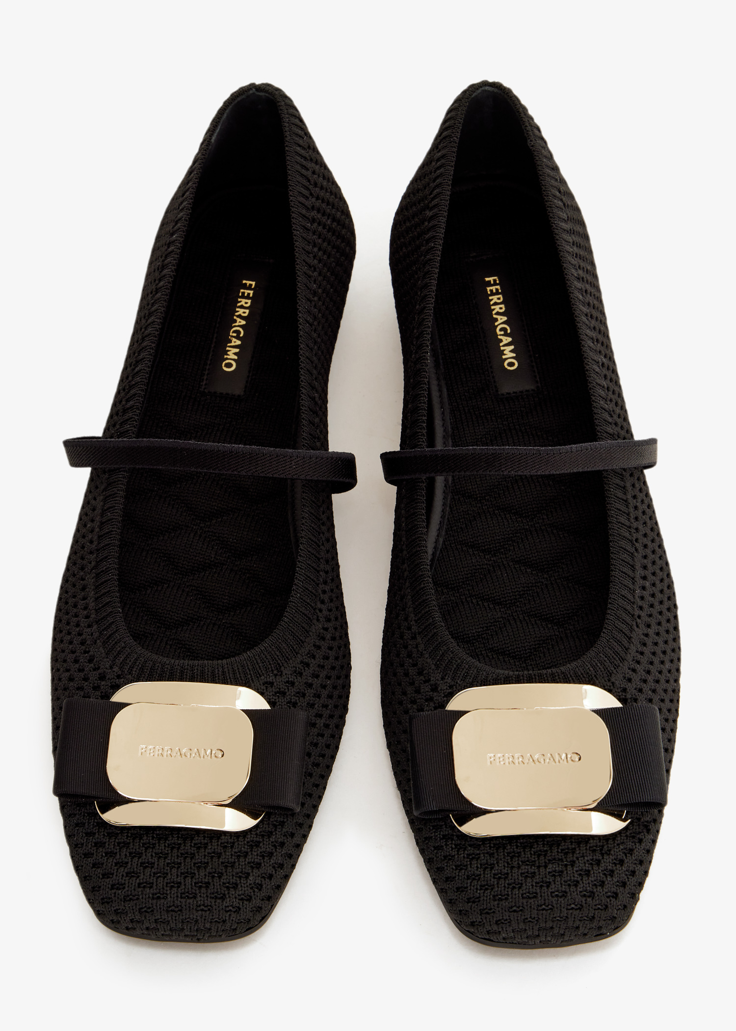パンプス Ferragamo BALLERINA VARA KNIT Salvatore Ferragamo Varina Womens Crochet Slip on Ballet