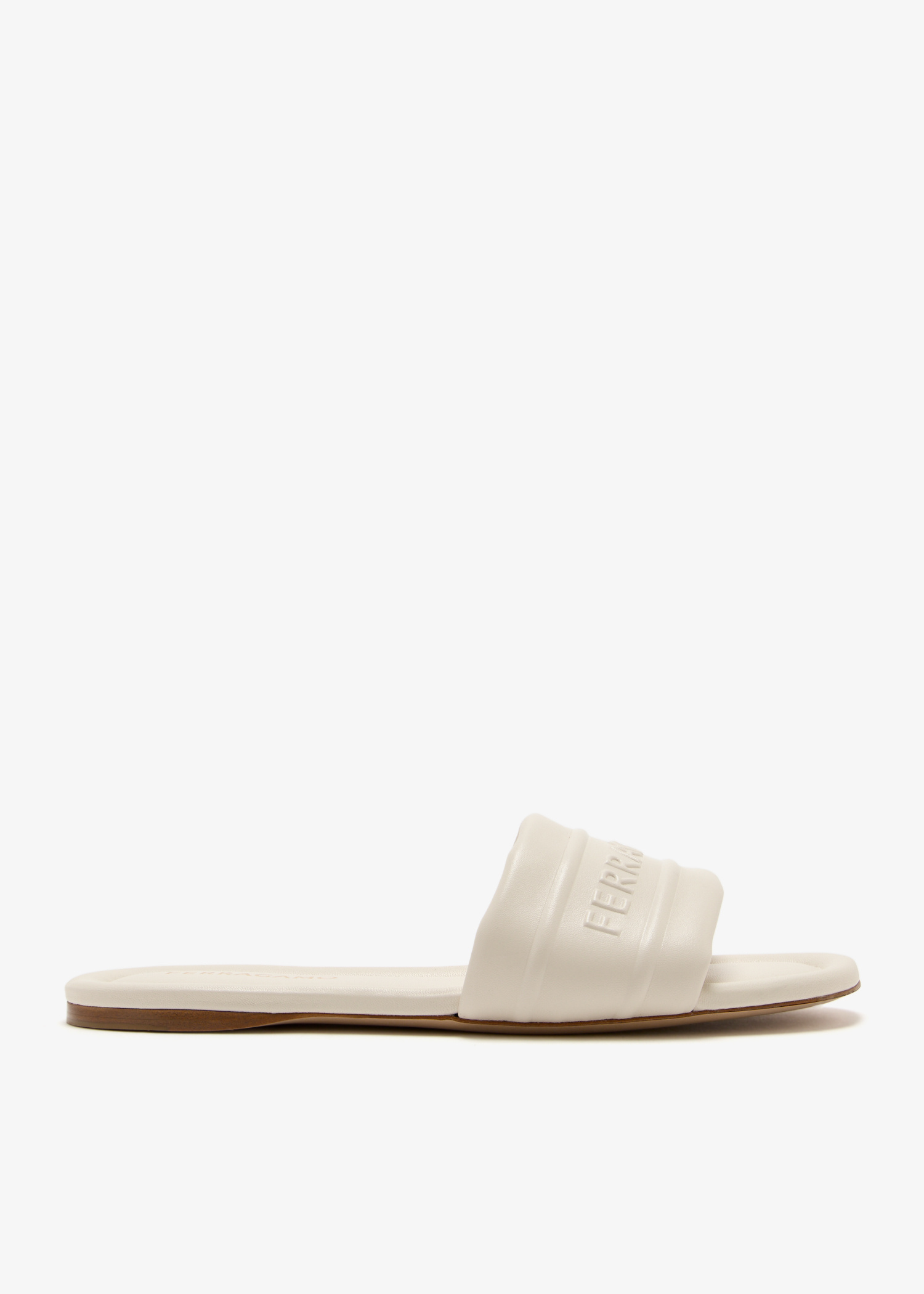 Ferragamo Logo slide sandals for Women - White in UAE