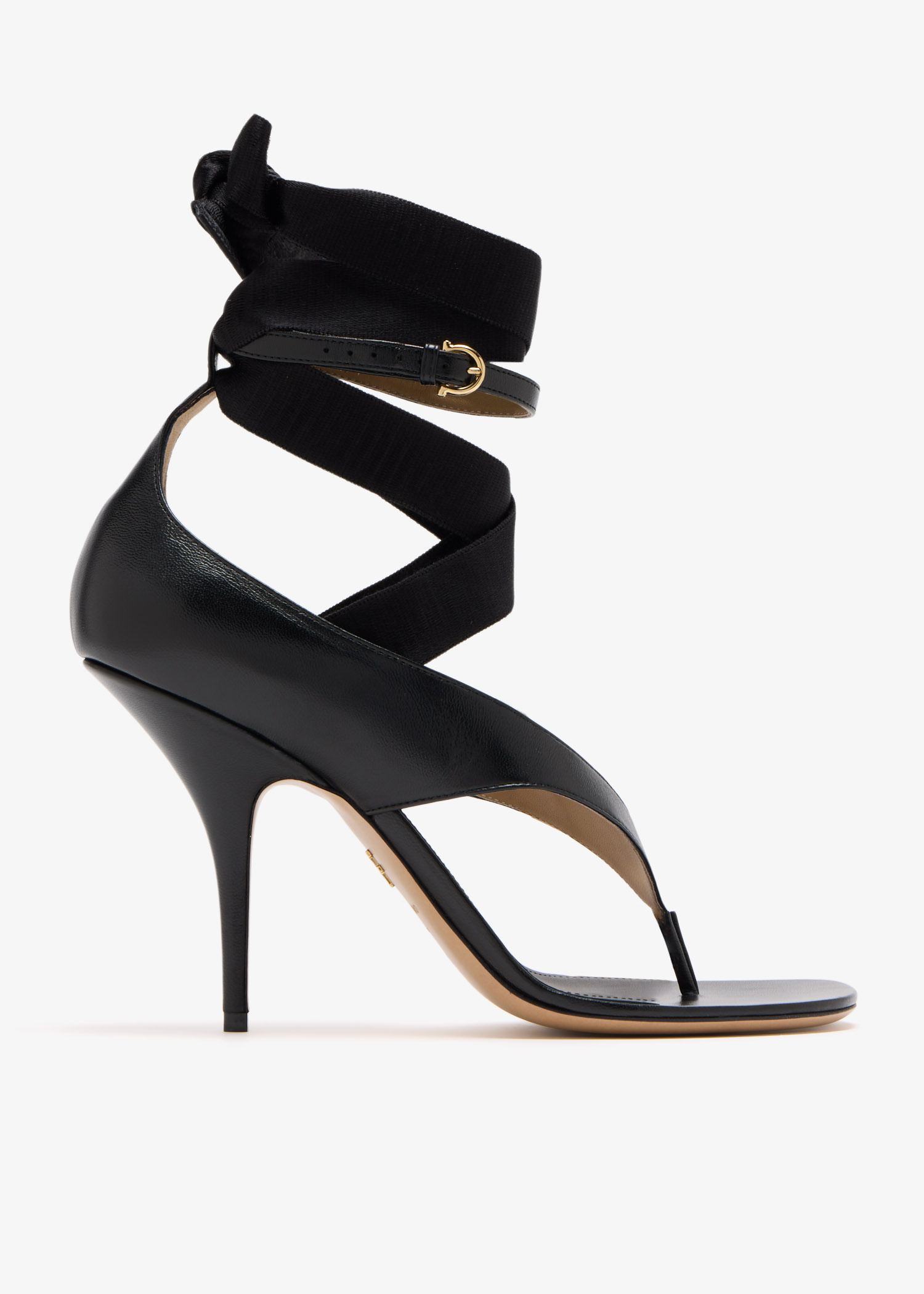 Ferragamo Ribbon sandals for Women - Black in UAE | Level Shoes