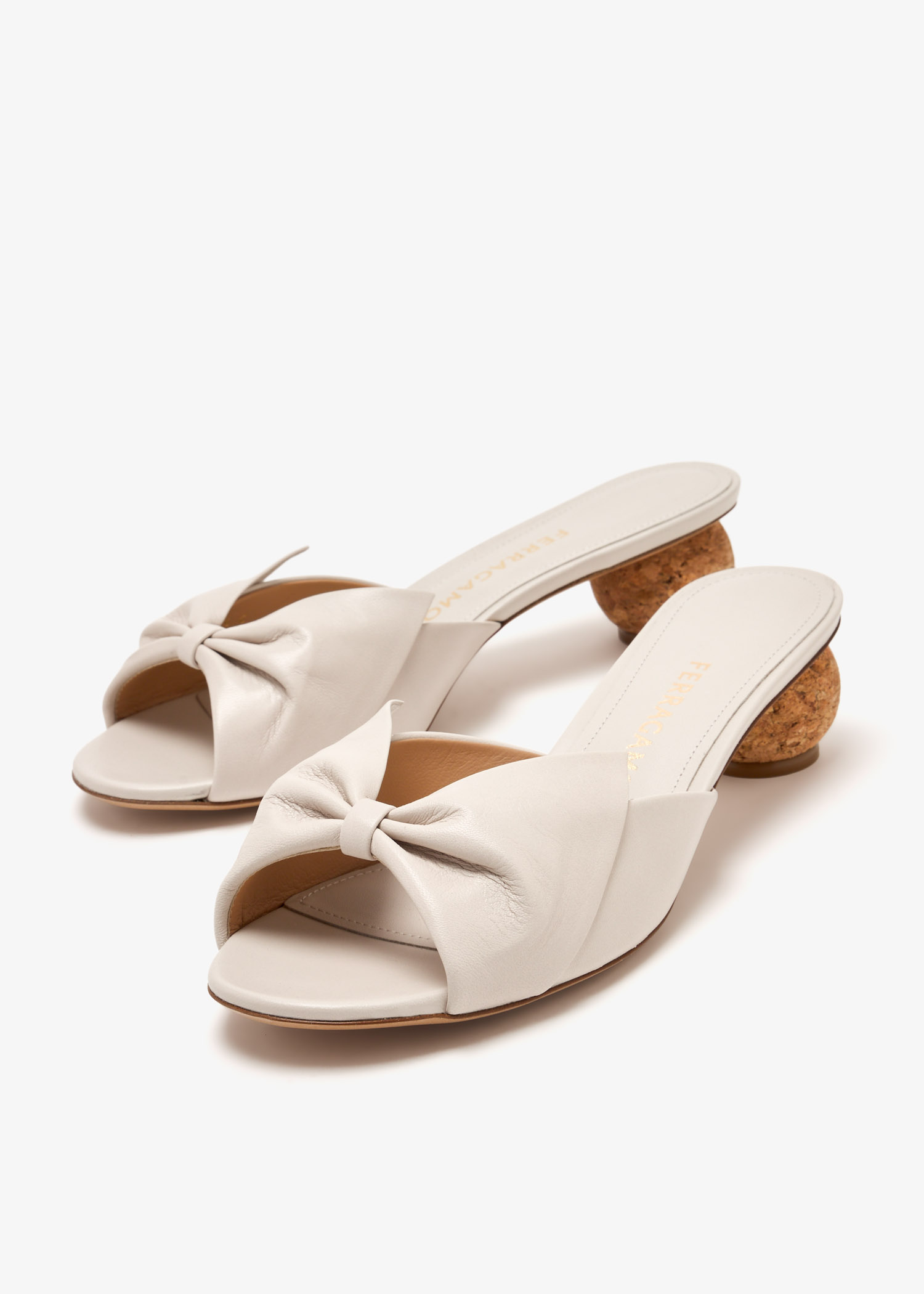 Ferragamo Bow sandals for Women - White in UAE | Level Shoes Ferragamo Bow sandals for Women - White in UAE | Level Shoes