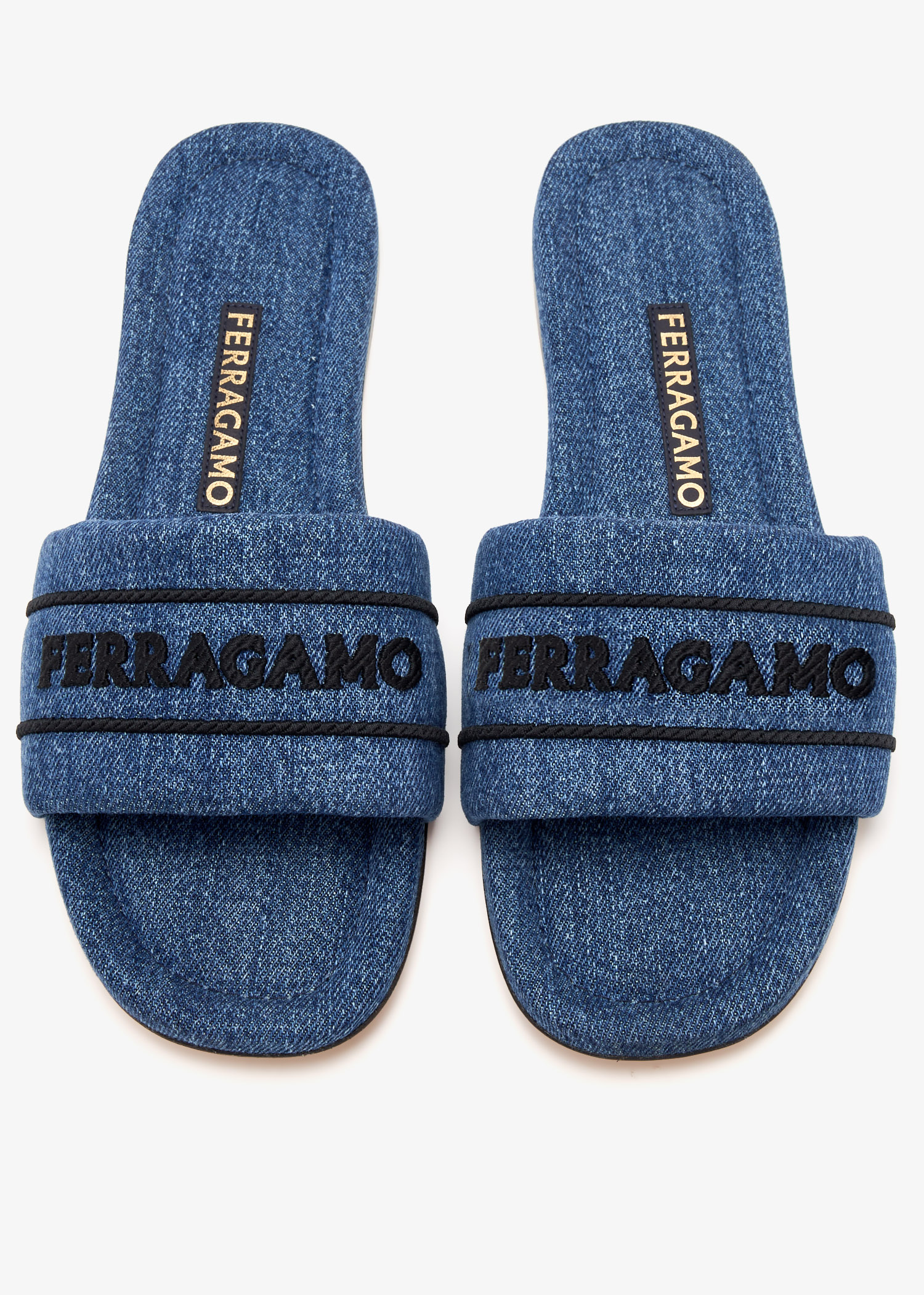 Ferragamo Logo slide sandals for Women - Blue in UAE | Level