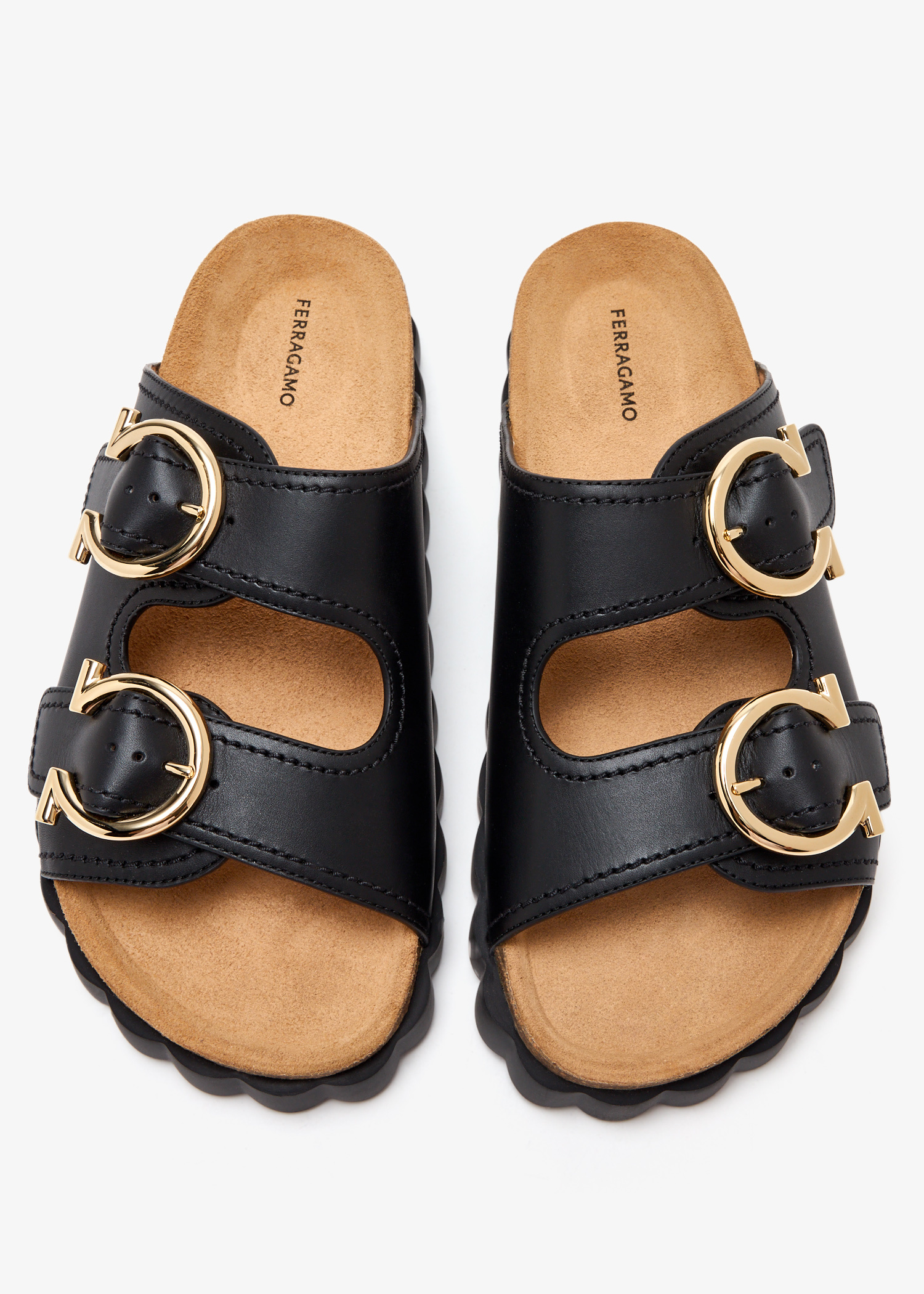 Ferragamo Kapalua Gancino sport sandals for Women - Black in