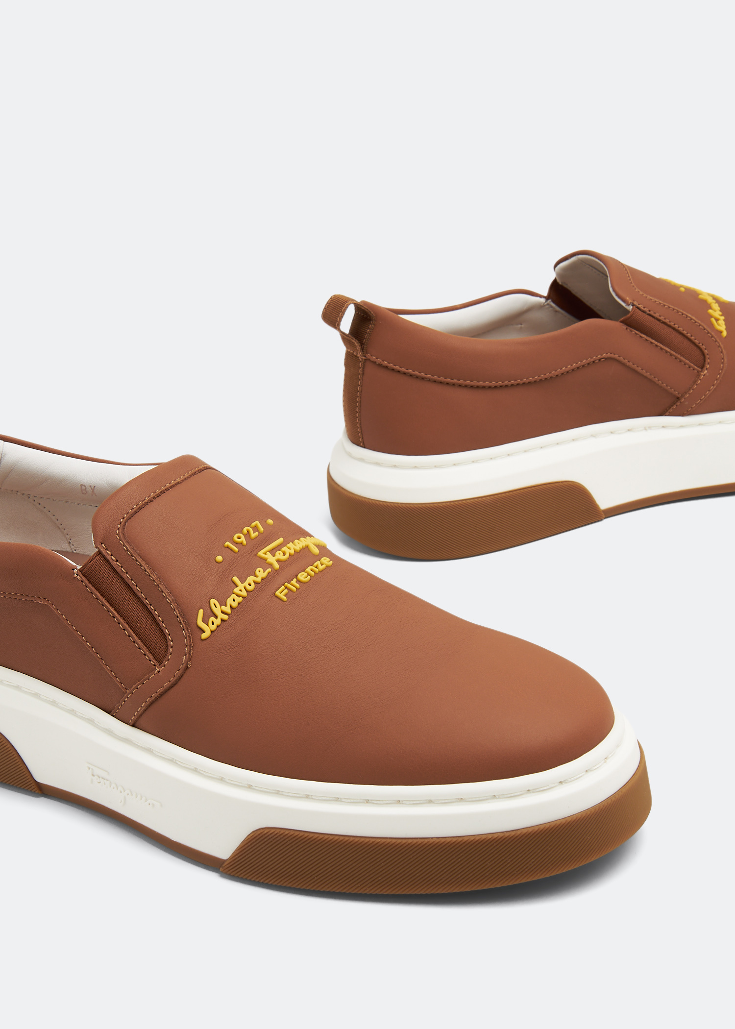 【送料&関税込】Ferragamo Multicolor Leather Cassina Sneaker FERRAGAMO Men's Cassina Leather Sneakers | Bloomingdale's