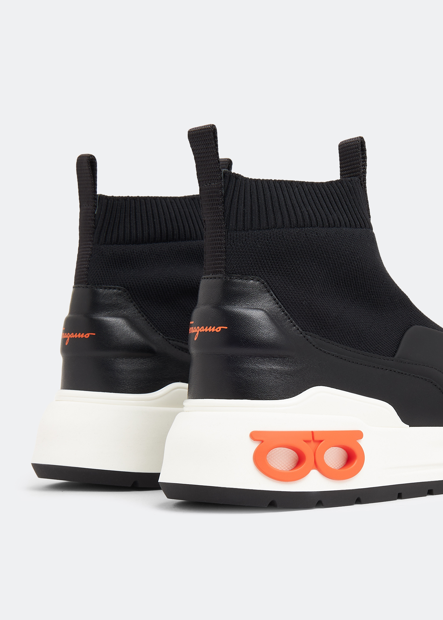 Ferragamo Cosma sock sneakers for Men - Black in UAE | Level