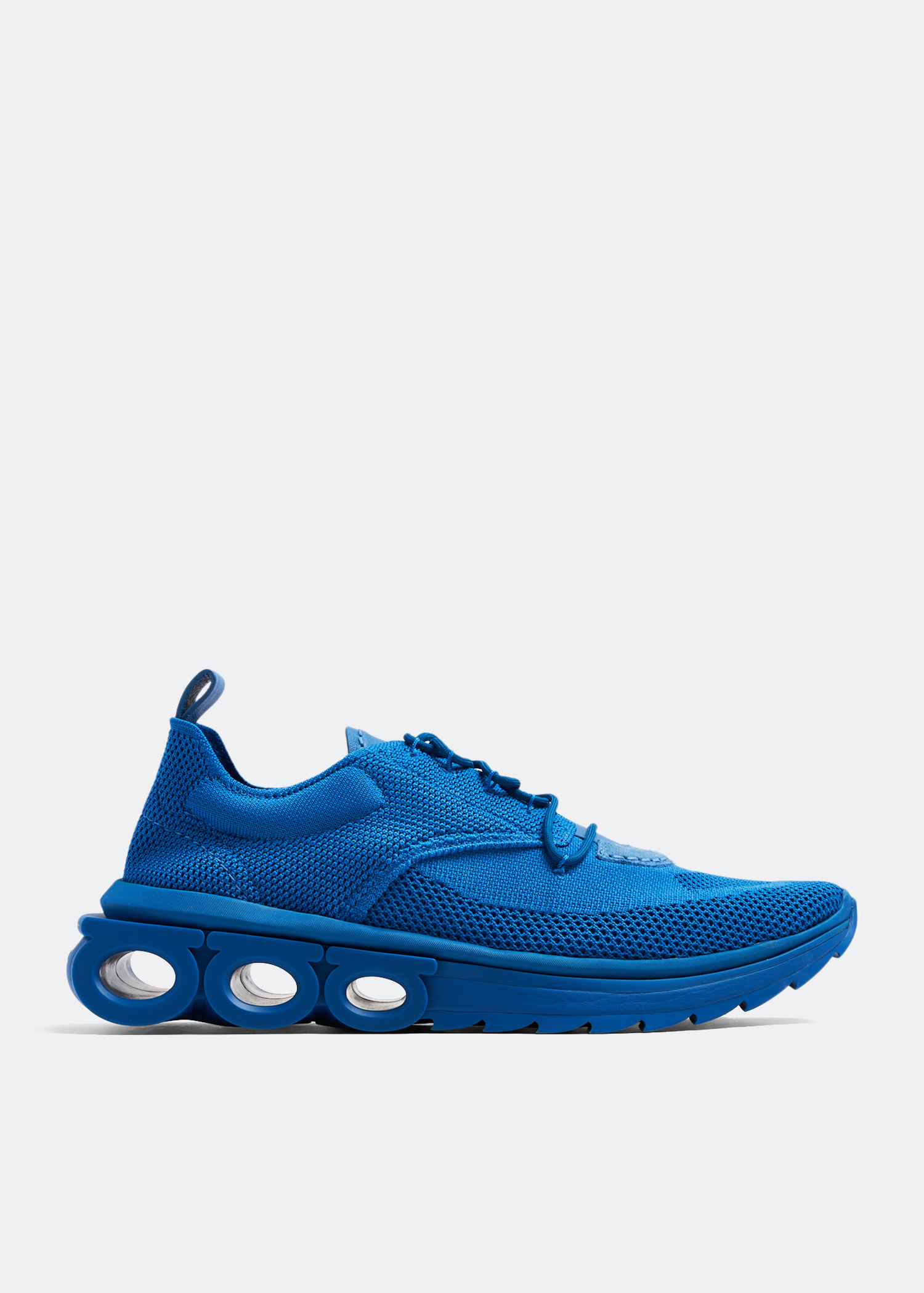 FERRAGAMO 021258760634001 関税送料込 Ferragamo Nima knit sneakers for Men - Blue in USA | Level Shoes