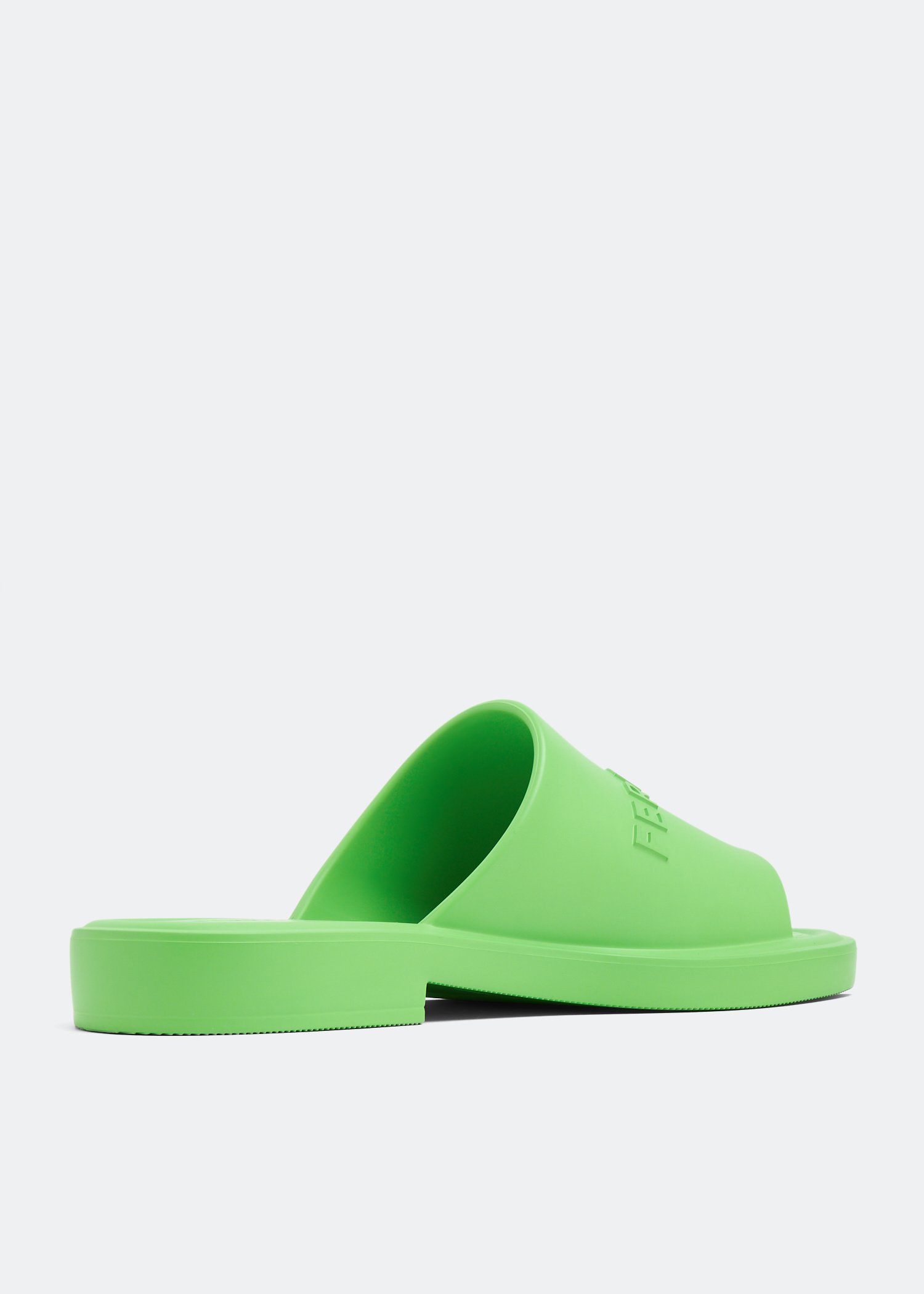 Ferragamo Giuneva Logo Embossed Slides Green Mens Ferragamo Mens Giuneva Logo Embossed Slides – Bluefly main image 3