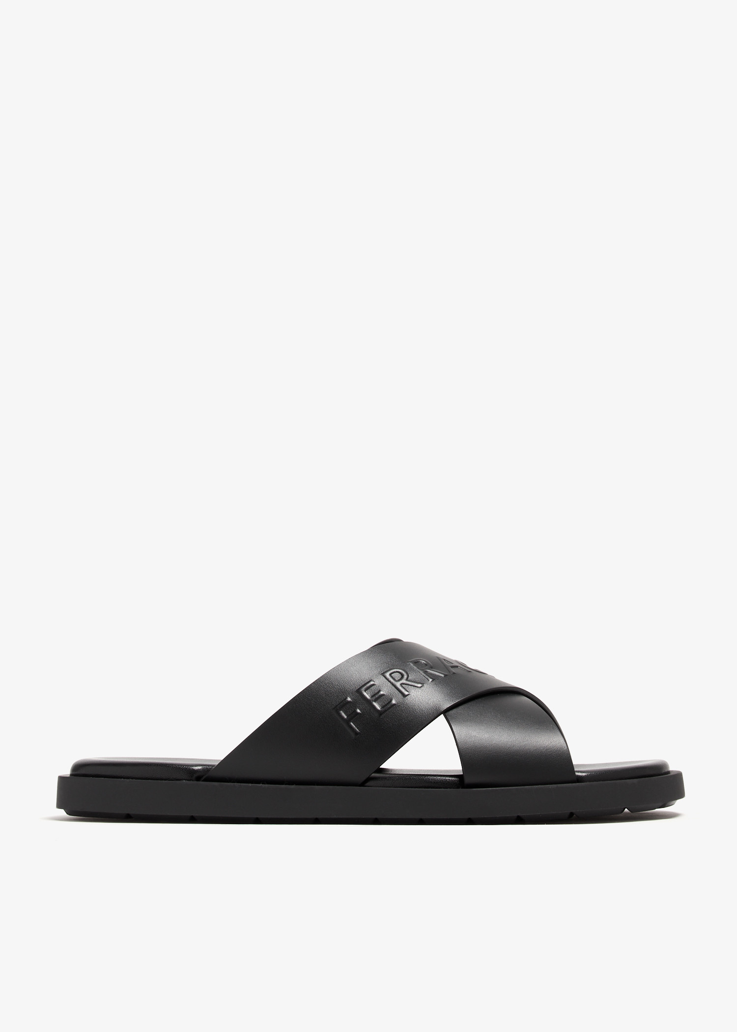 Ferragamo Crossover sandals for Men - Black in UAE | Level Shoes