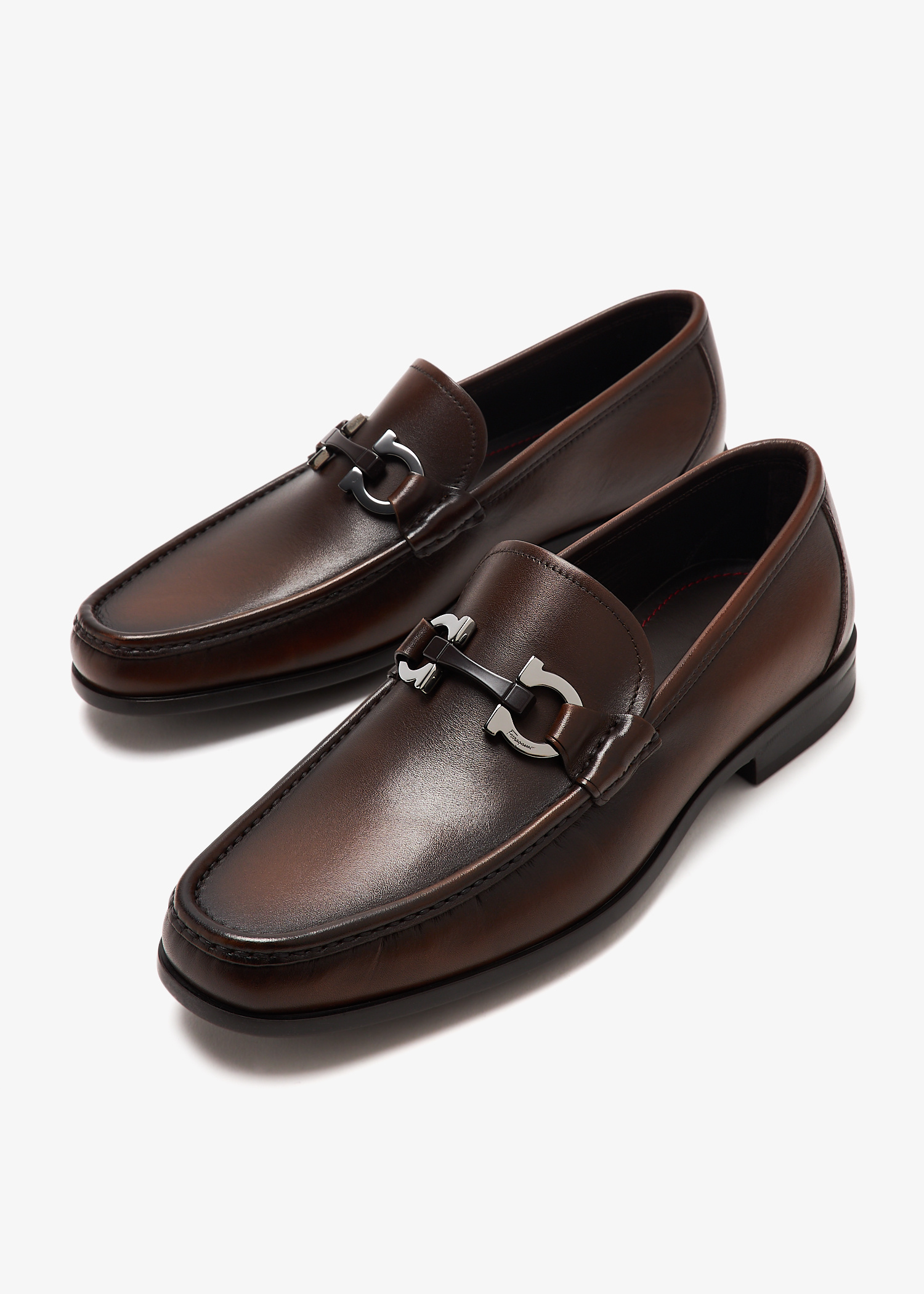【関税&送料込】Ferragamo Loafer Louis FERRAGAMO Louis collapsible-heel embellished croc-effect