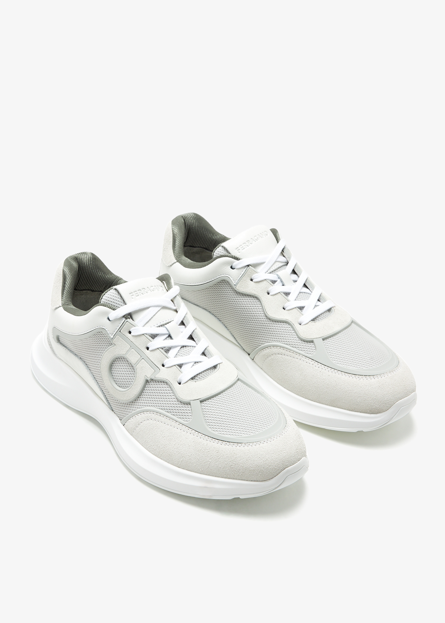 Ferragamo Gancini ornament sneakers for Men - Grey in UAE