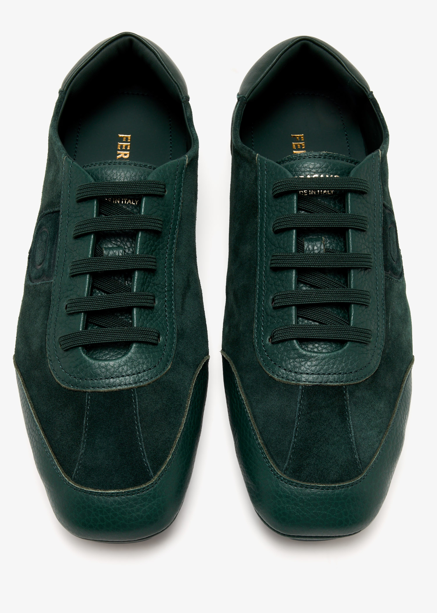 Ferragamo Lace-up driver sneakers for Men - Green in UAE