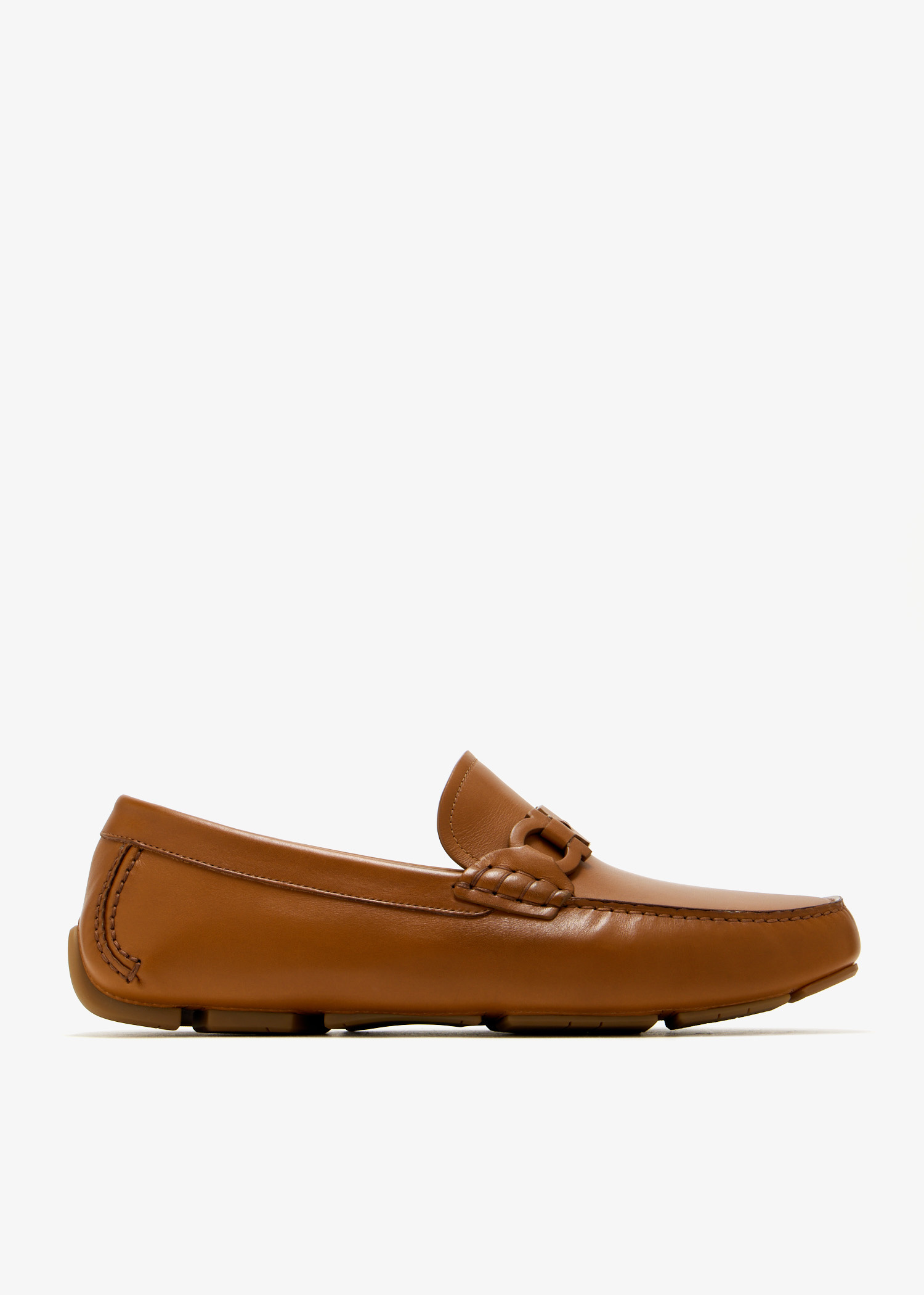 Salvatore Ferragamo Dalton Loafers Men\'s 9 Brown Gancini Driving Shoes Loafer with Gancini buckle - Men | Ferragamo main image 2