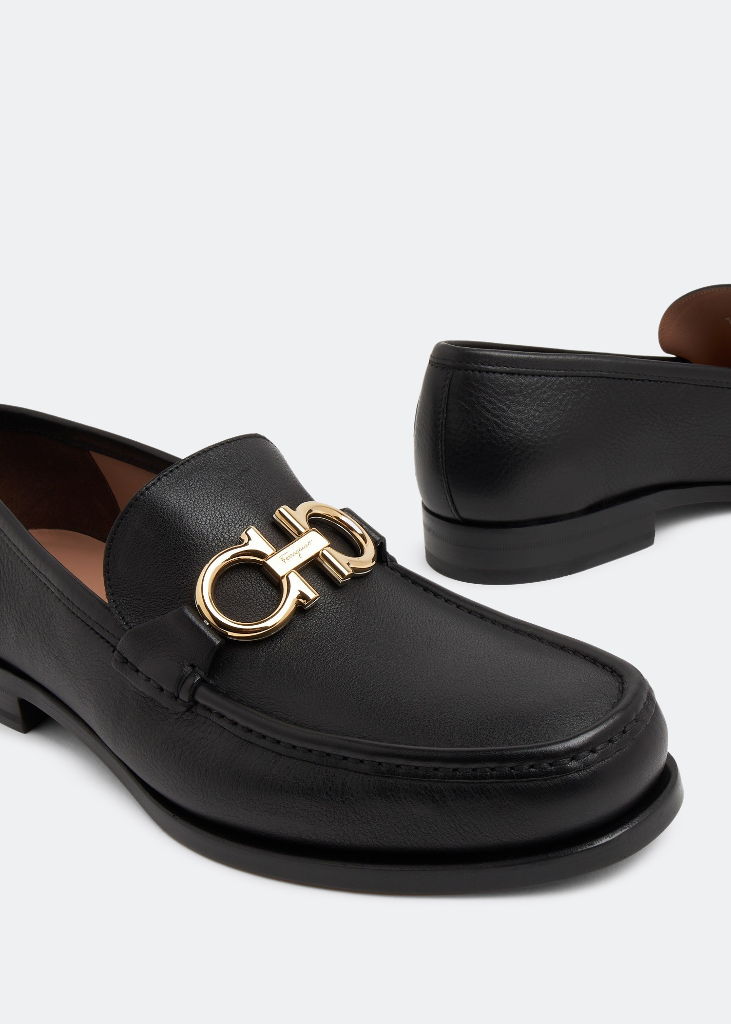 専用【新品】Salvatore Ferragamo ROLO NEW SALVATORE FERRAGAMO Bone Leather Rolo Lug Loafers, Size