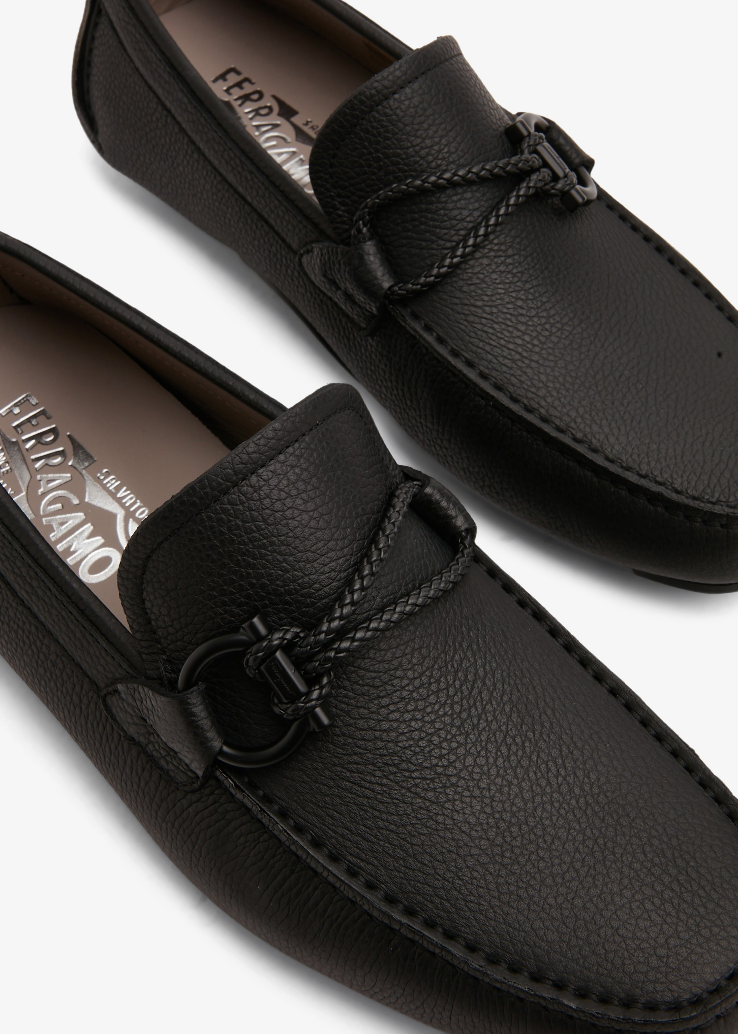 Ferragamo Gancini driver moccasins for Men - Black in UAE