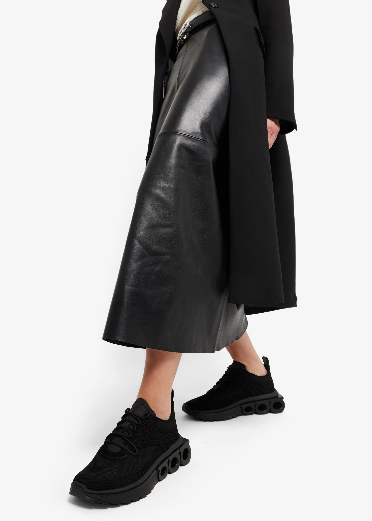 Ferragamo Nima knit sneakers for Women - Black in USA