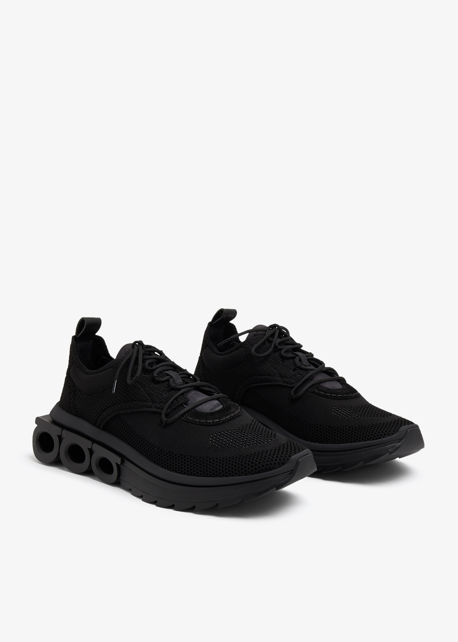 Ferragamo Nima knit sneakers for Women - Black in USA