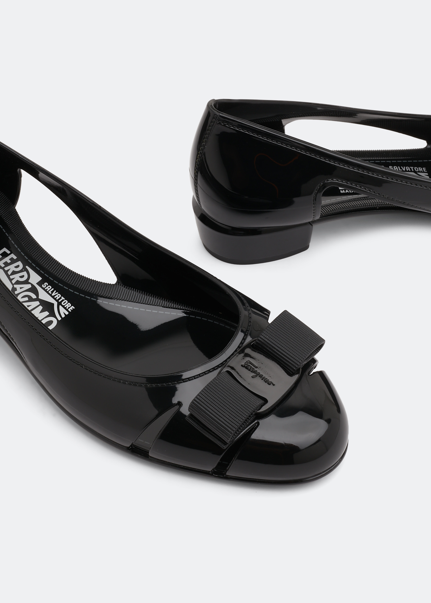 Ferragamo Vara jelly ballet flats for Women - Black in UAE | Level
