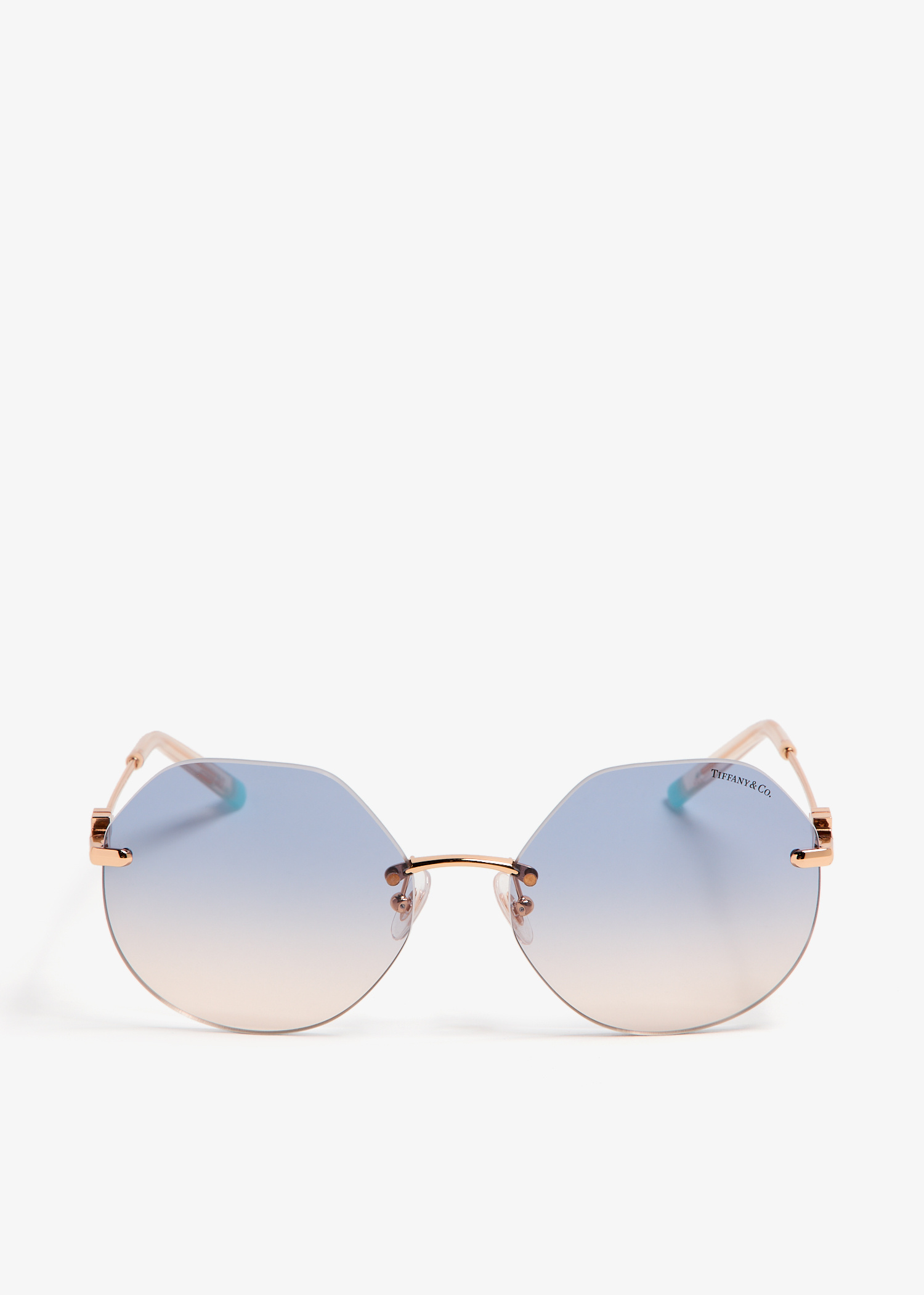 Tiffany & Co. Tiffany T Hexagonal sunglasses for Women - Gold in