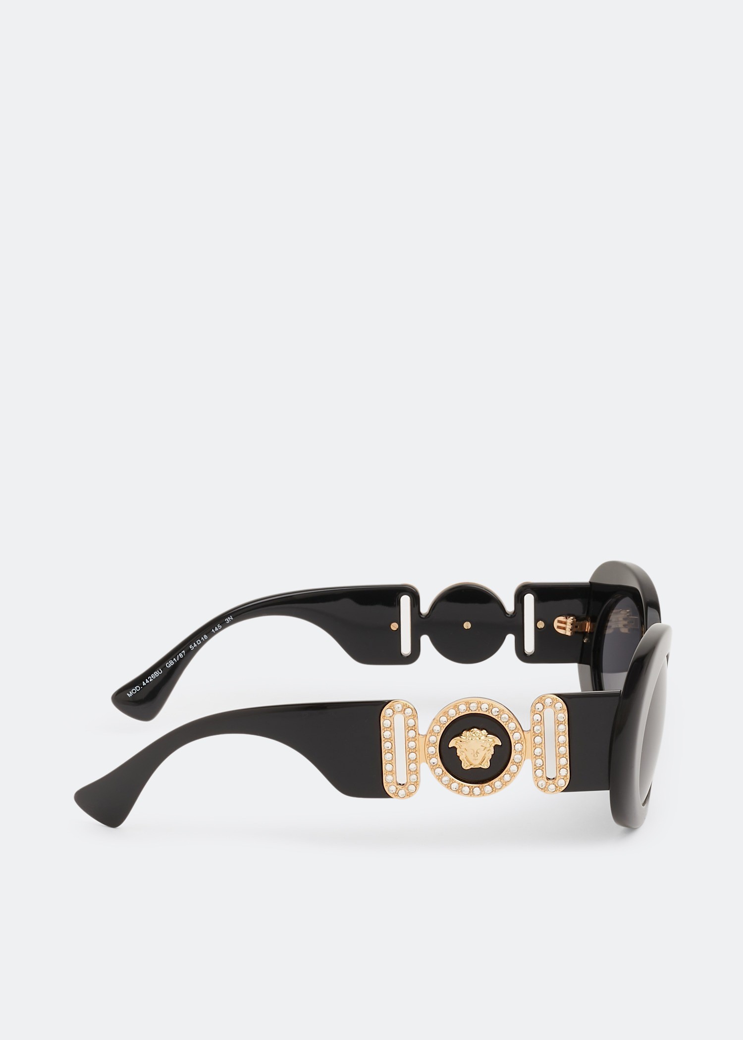 Versace Medusa Biggie Oval sunglasses for Women - Black in 