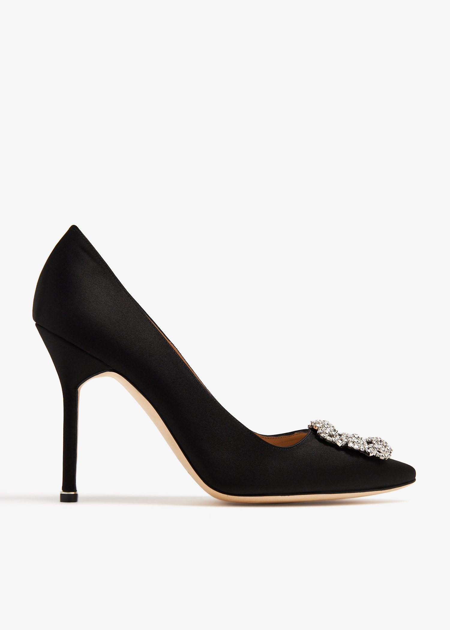 Manolo Blahnik Hangisi satin pumps for Women - Black in
