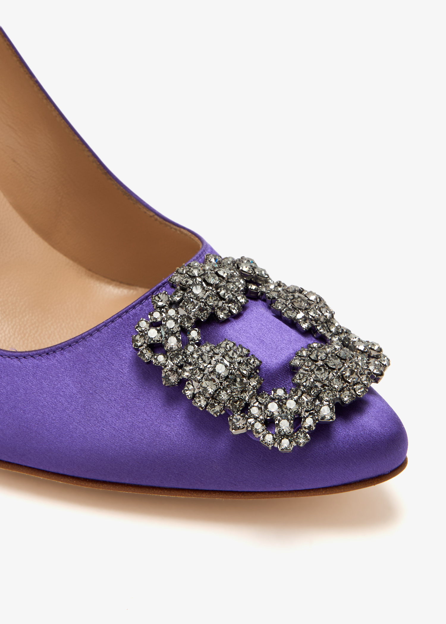 パンプス Manolo Blahnik Pluma Fabio Satin 105 Pump Purple Manolo Blahnik Pluma Fabio Satin 105 Pump Purple Viscose