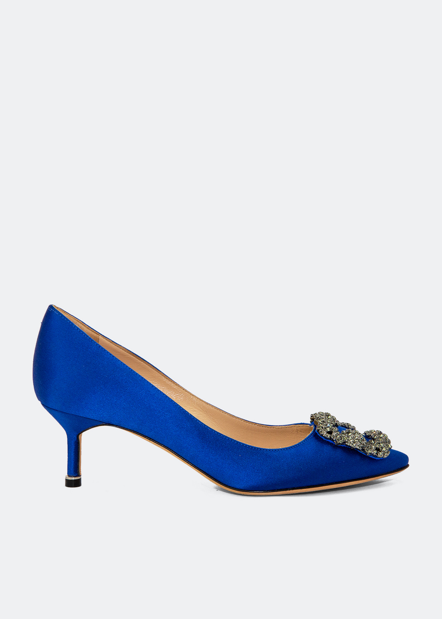 Manolo Blahnik Hangisi satin pumps for Women - Blue in UAE