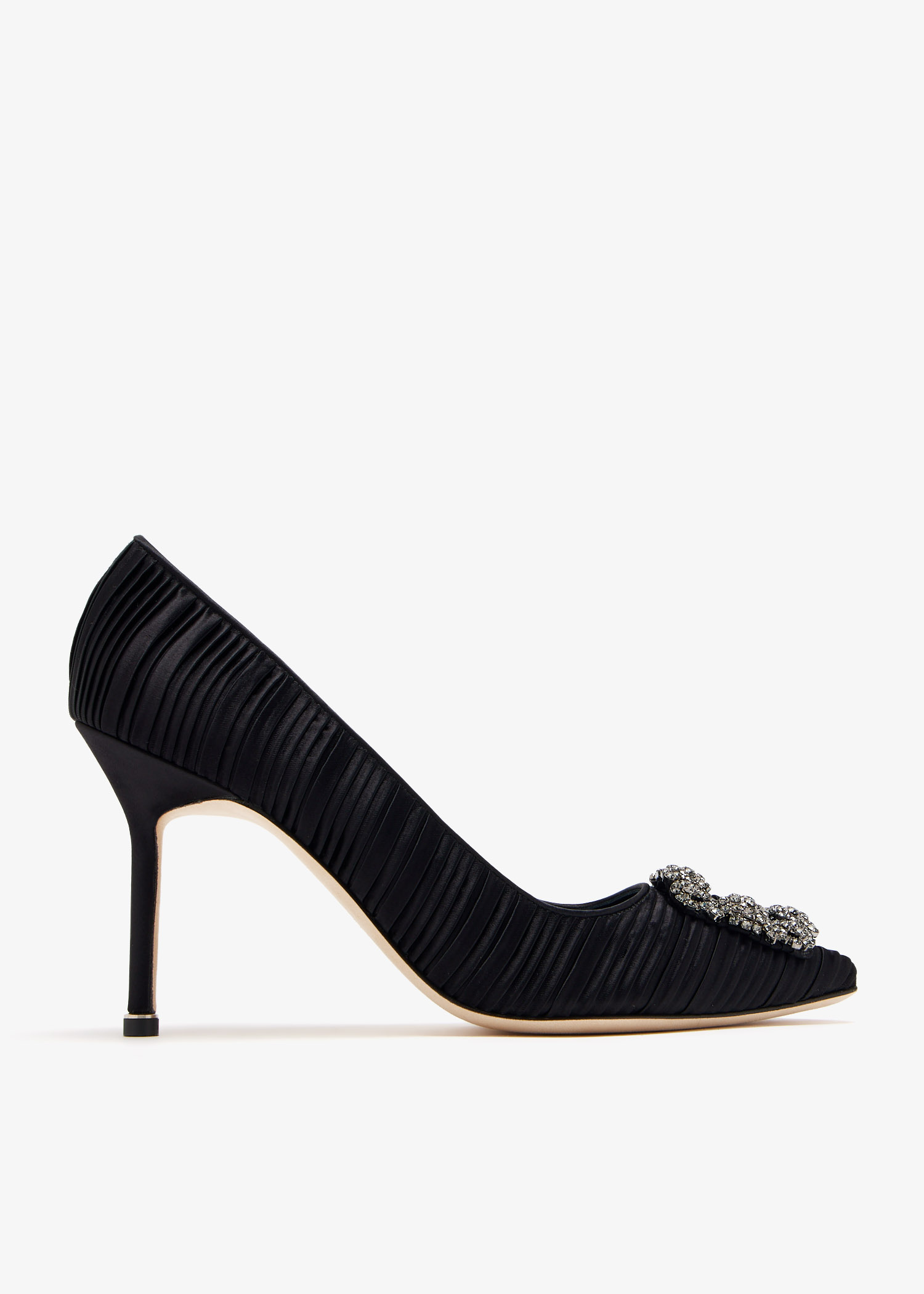 シューズ・サンダルその他 MANOLO BLAHNIK Woman Pumps Black 4241928 0015 Manolo Blahnik Hangisi satin pumps for Women - Black in