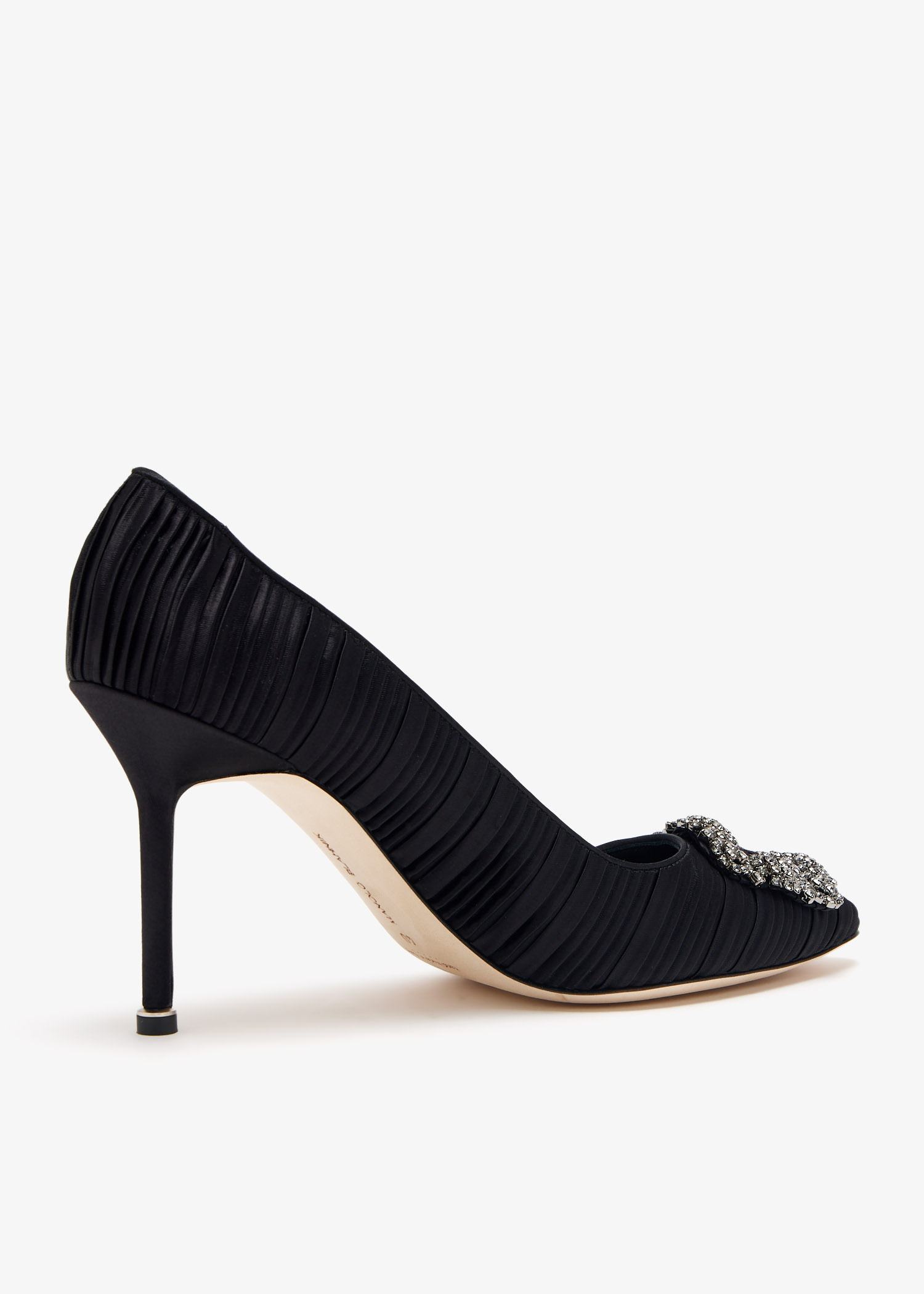 Manolo Blahnik Hangisi satin pumps for Women - Black in UAE