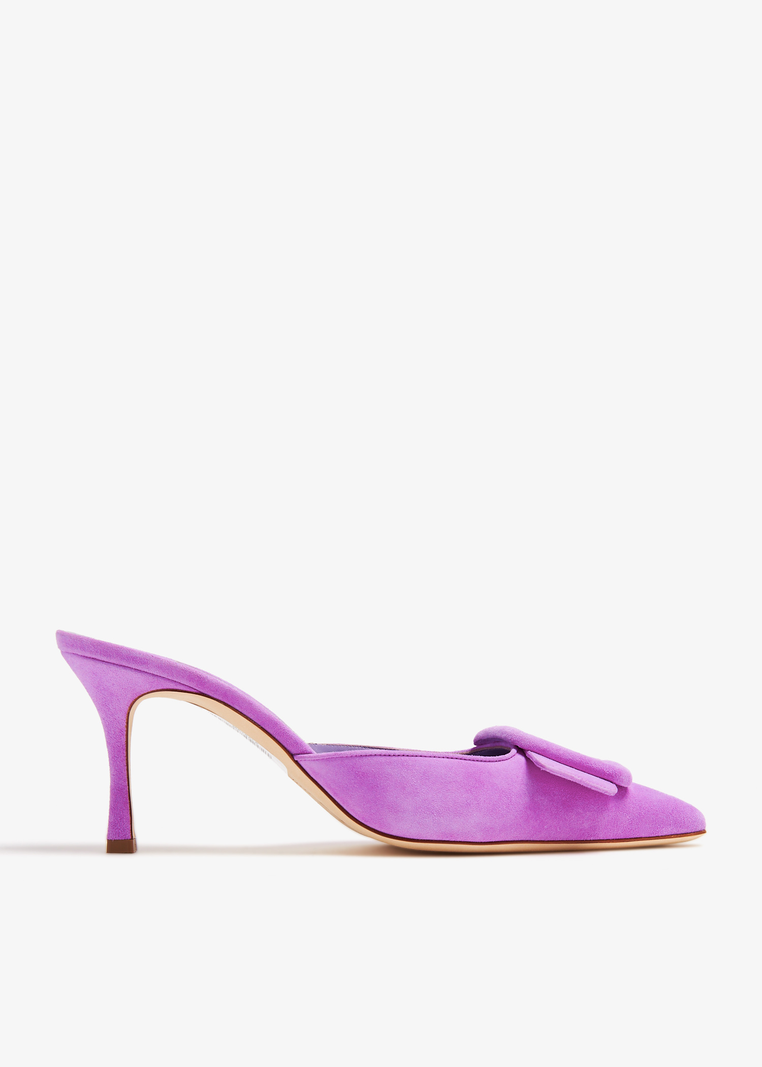【IONSEOUL】Mouton Mules (2color) 4FM272 Manolo Blahnik Maysale mules for Women - Purple in UAE