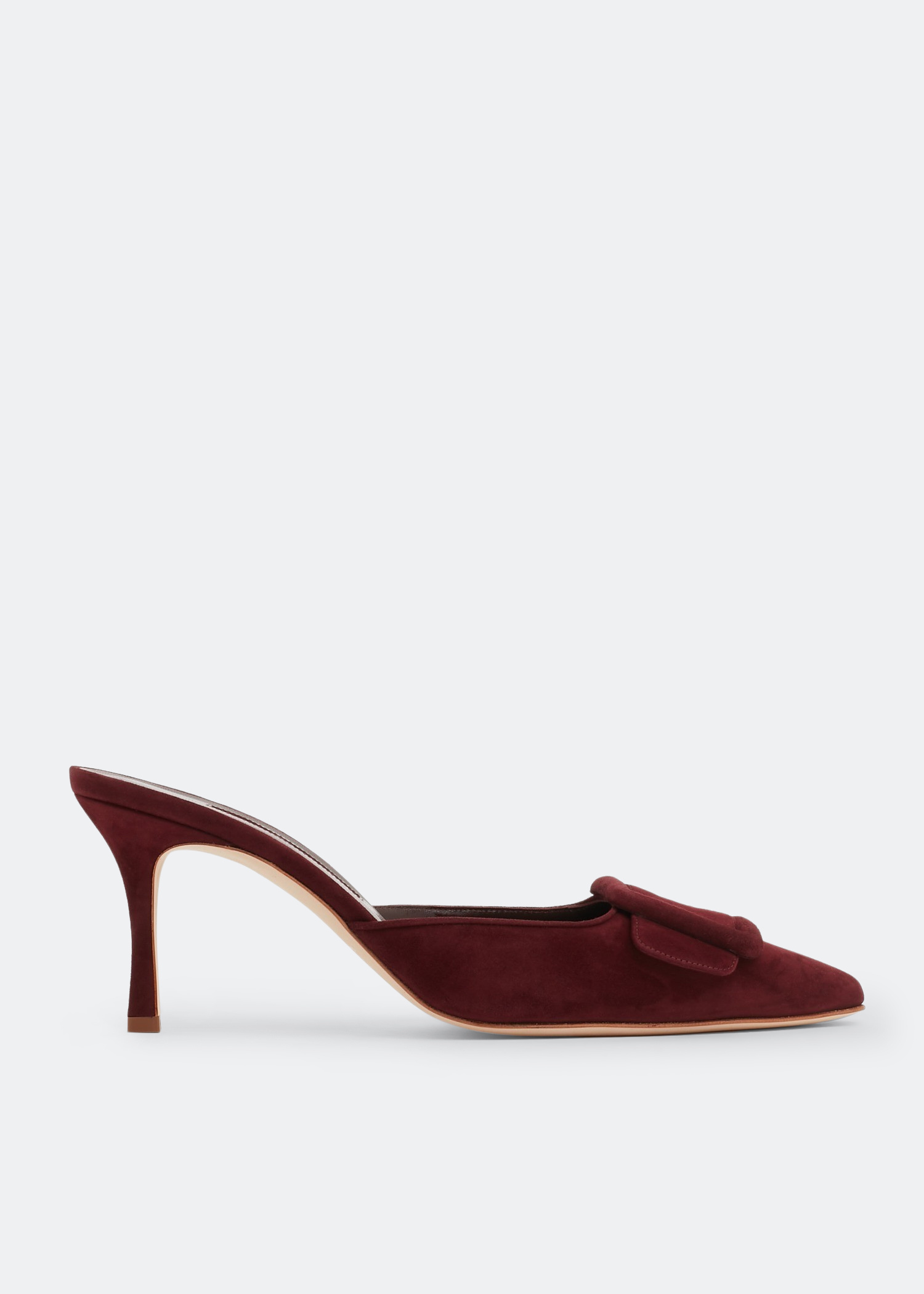 Manolo Blahnik Maysale mules for Women - Burgundy in UAE