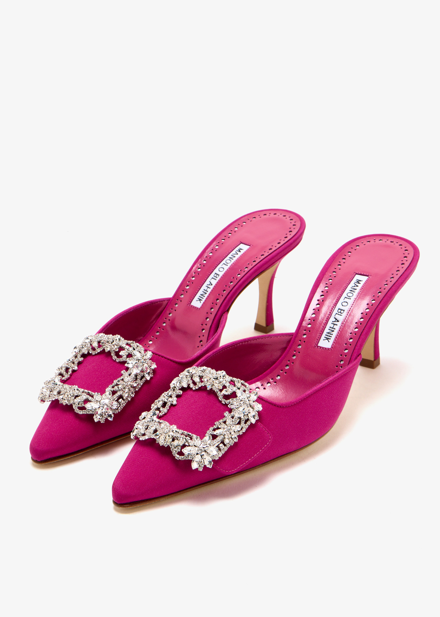 Manolo Blahnik Maysale jewel mules for Women - Pink in UAE