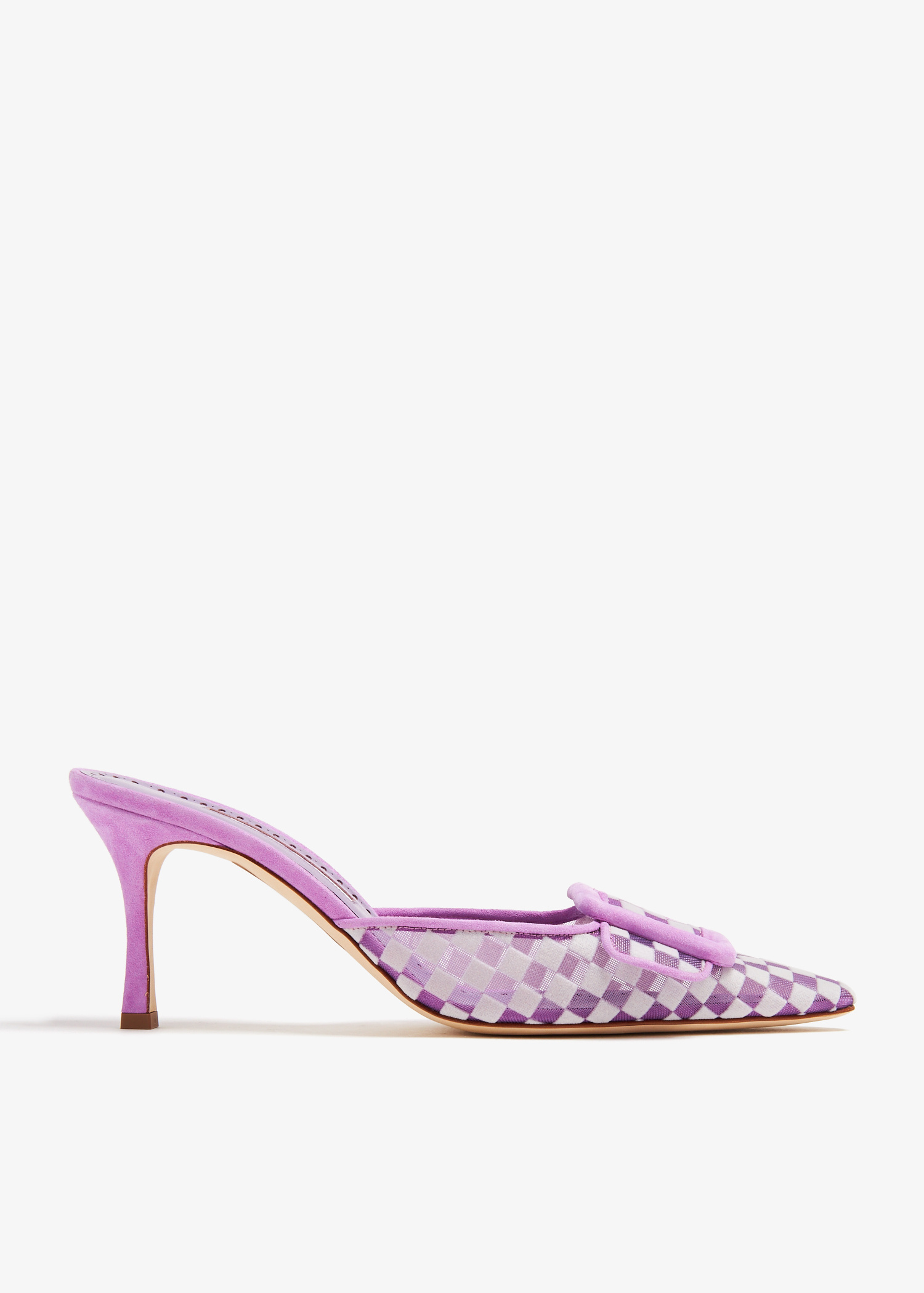 靴 MANOLO BLAHNIK MAYSALE MAYSALE | Beige Suede Kitten Heel Mules | Manolo Blahnik