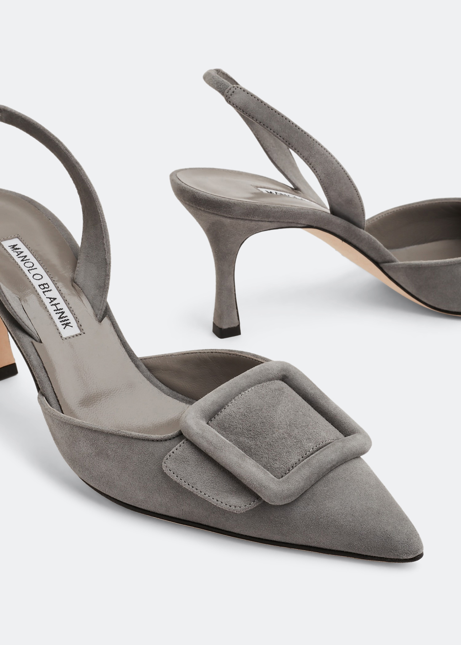 MANOLO BLAHNIK グレー ハイヒール 36.5 Manolo Blahnik Maysli slingback pumps for Women - Grey in