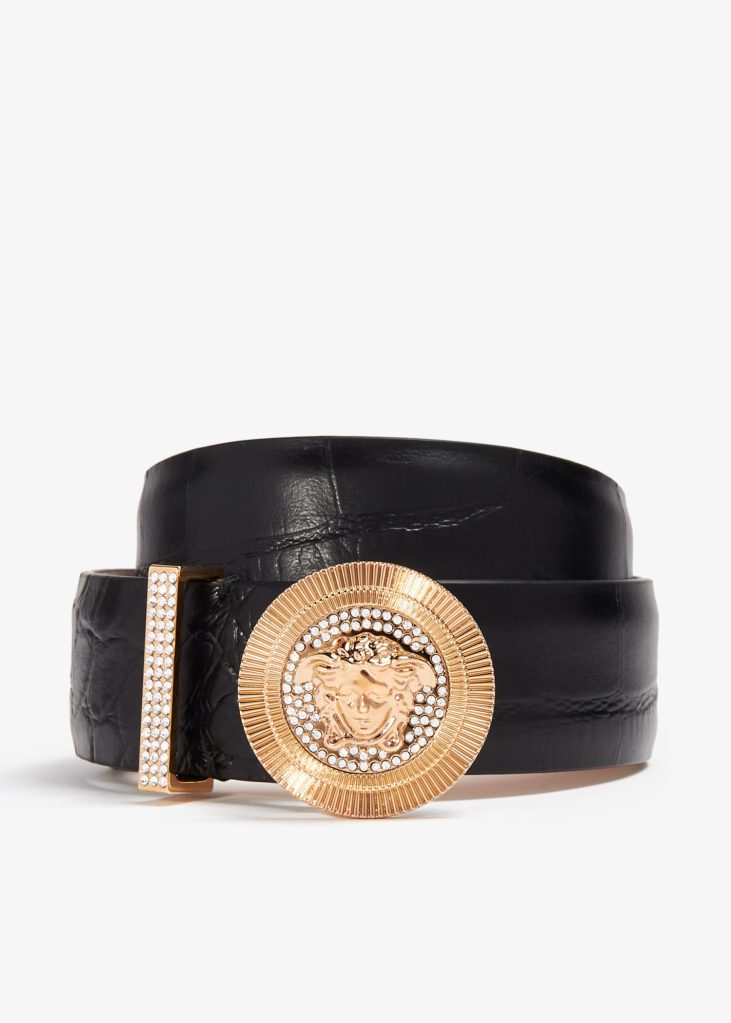 Versace Medusa Biggie leather belt for Women - Black in