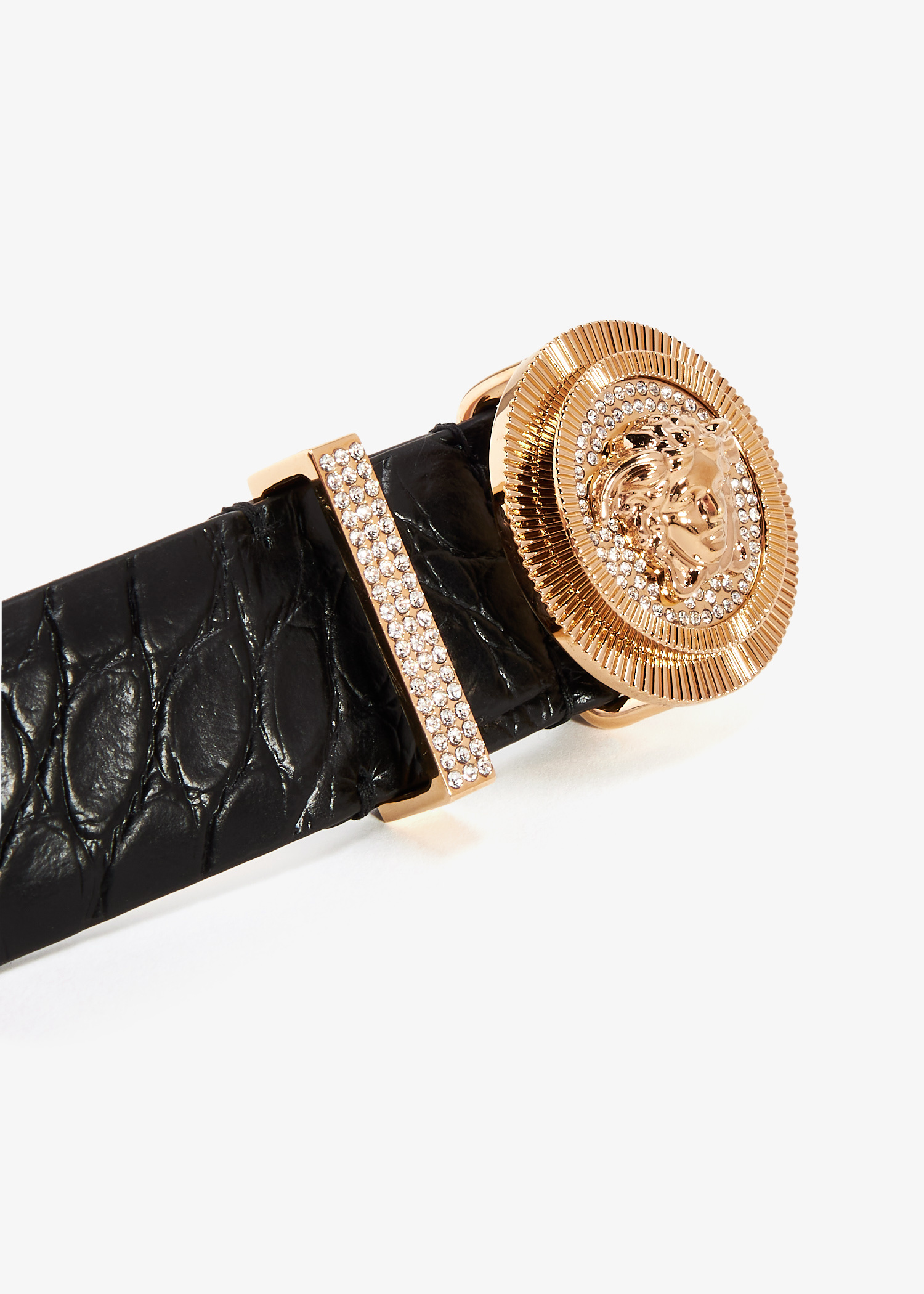 Versace Medusa Biggie leather belt for Women - Black in