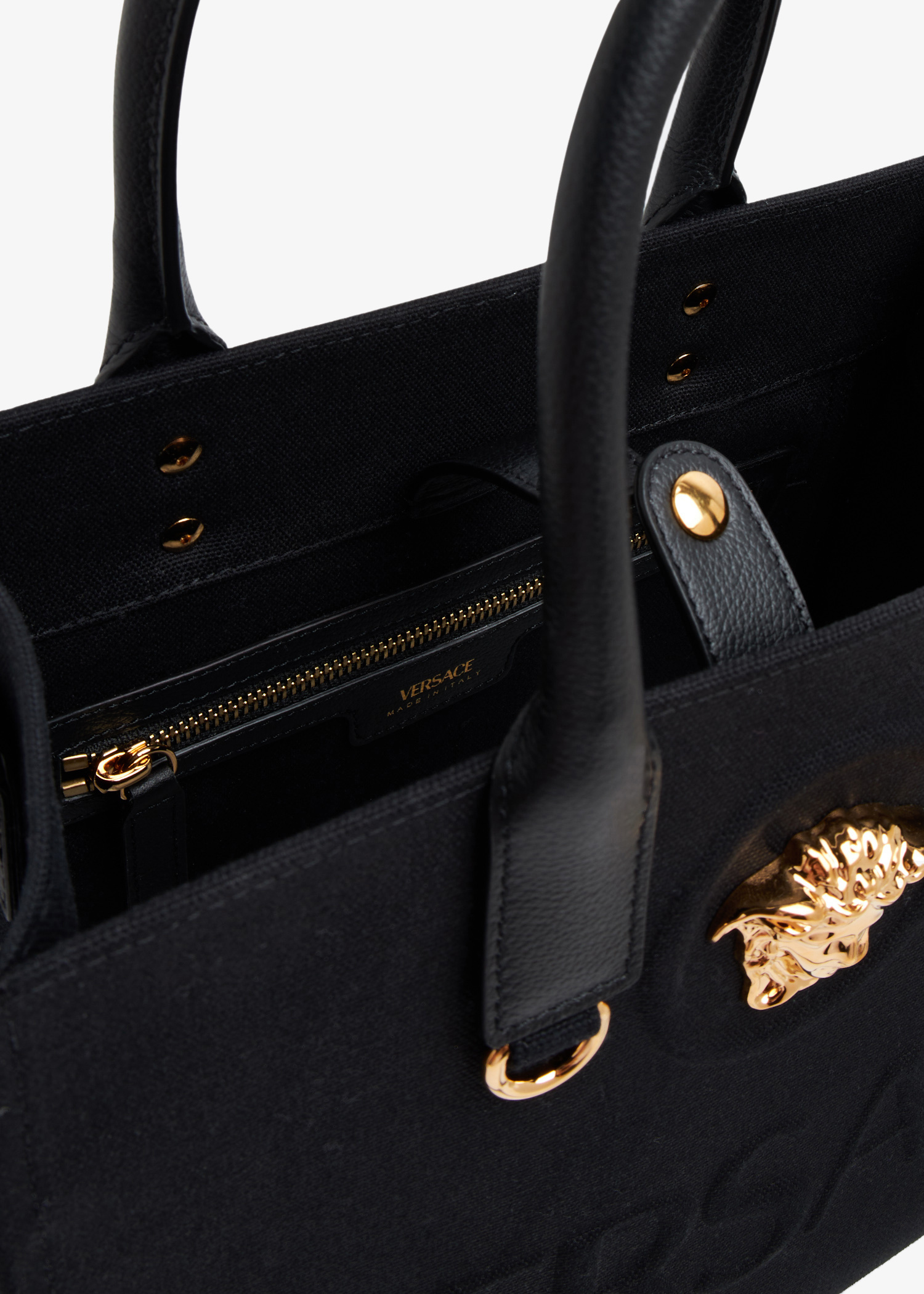 Versace Logo tote bag for Women - Black in UAE | Level Shoes