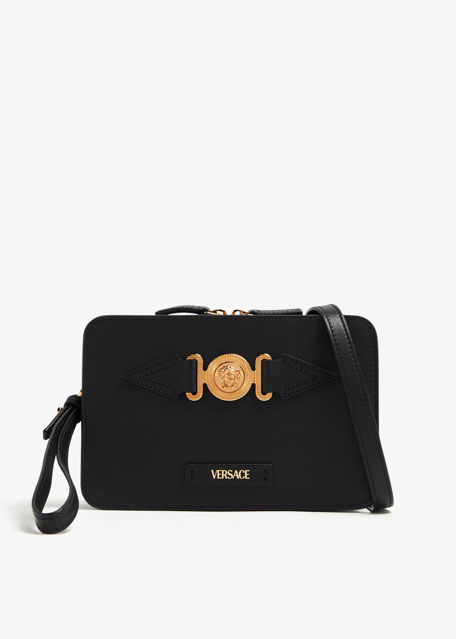 Versace Medusa Biggie small messenger bag for Men - Black in
