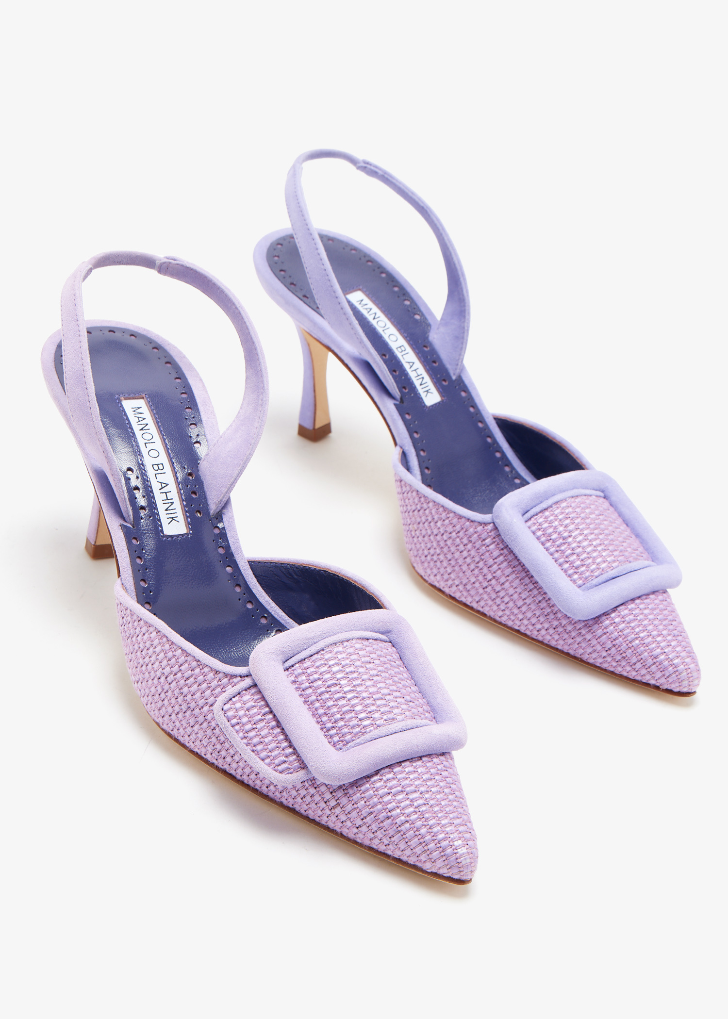美品 MANOLOBLAHNIK パープル 34 ビジュー付き 美品 MANOLOBLAHNIK パープル 34 ビジュー付き レディース