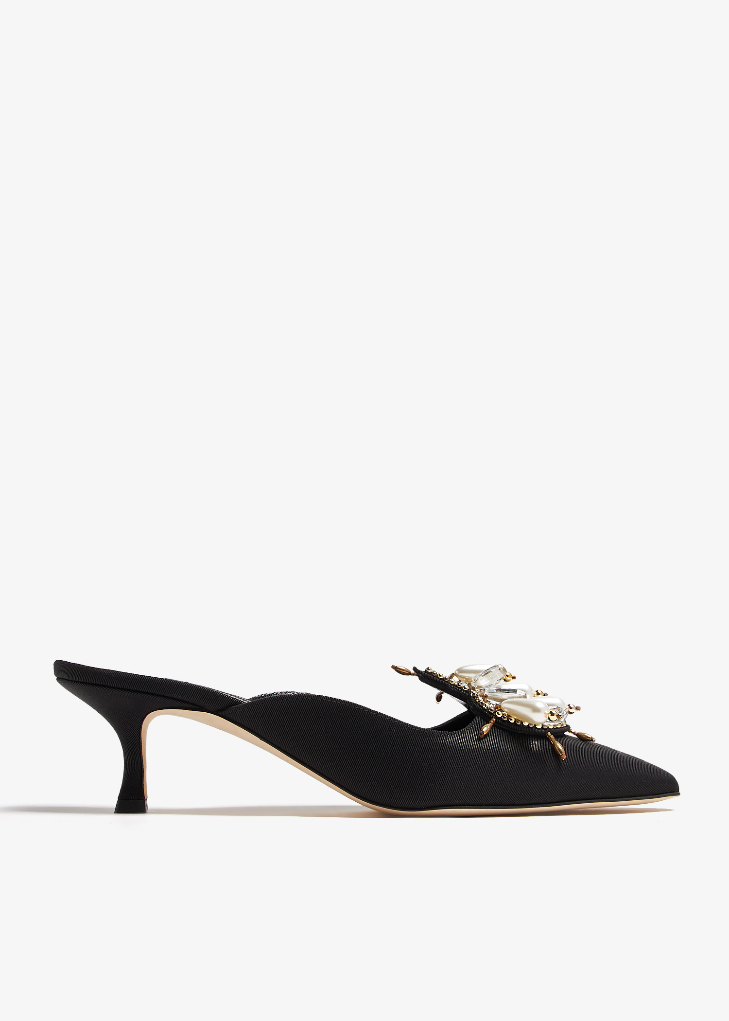 Manolo Blahnik Orientalia mules for Women - Black in UAE