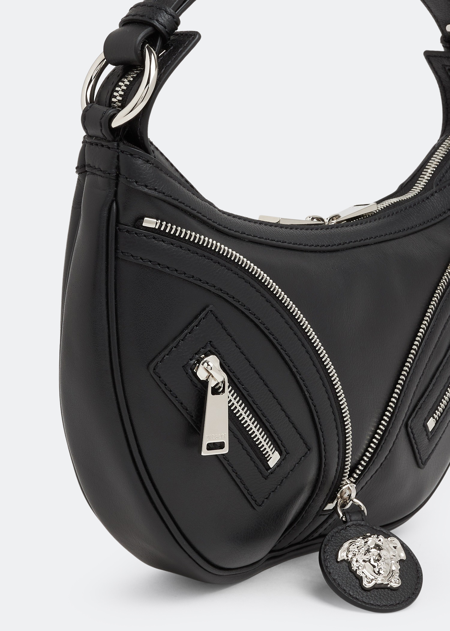 Versace Repeat small hobo bag for Women - Black in USA