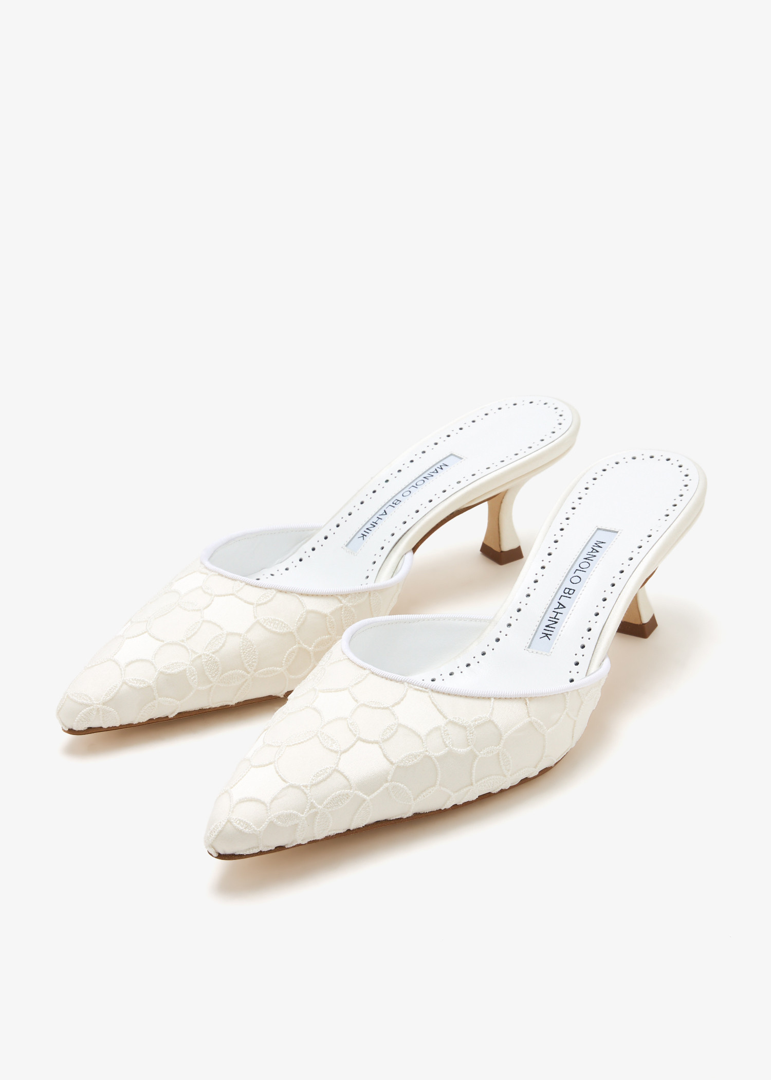 Manolo Blahnik Carolyn mules for Women - White in UAE